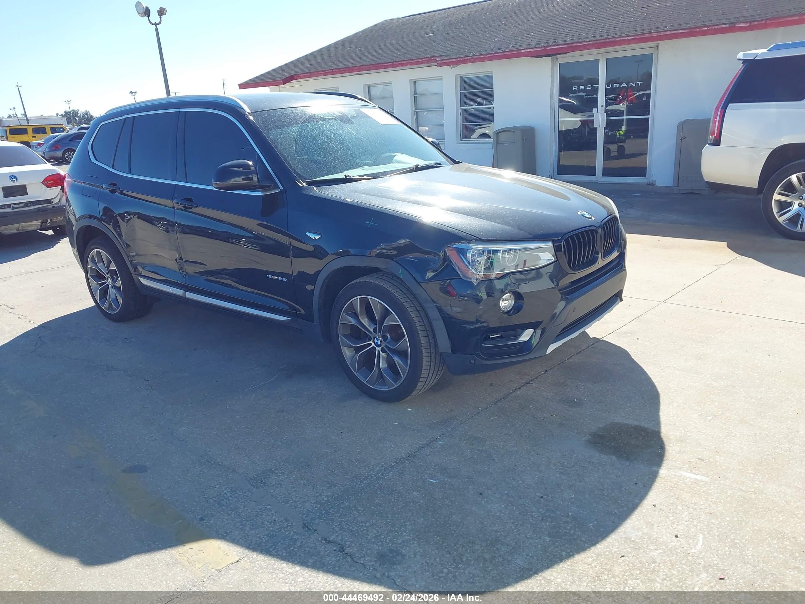 2015 BMW X3 sDrive28i, VIN 5UXWZ7C54F0F76457 — Side