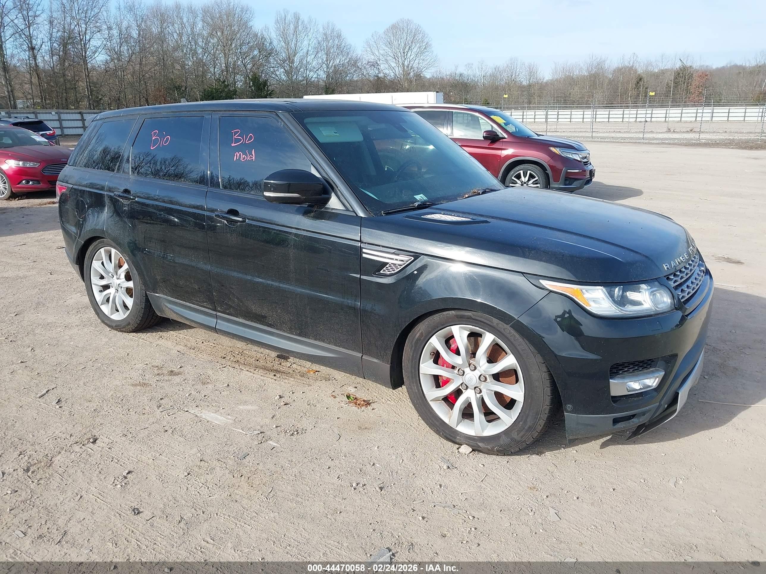 2015 Land Rover Range Rover Sport Supercharged, VIN SALWR2TF4FA613312 — Biohazard / chemical