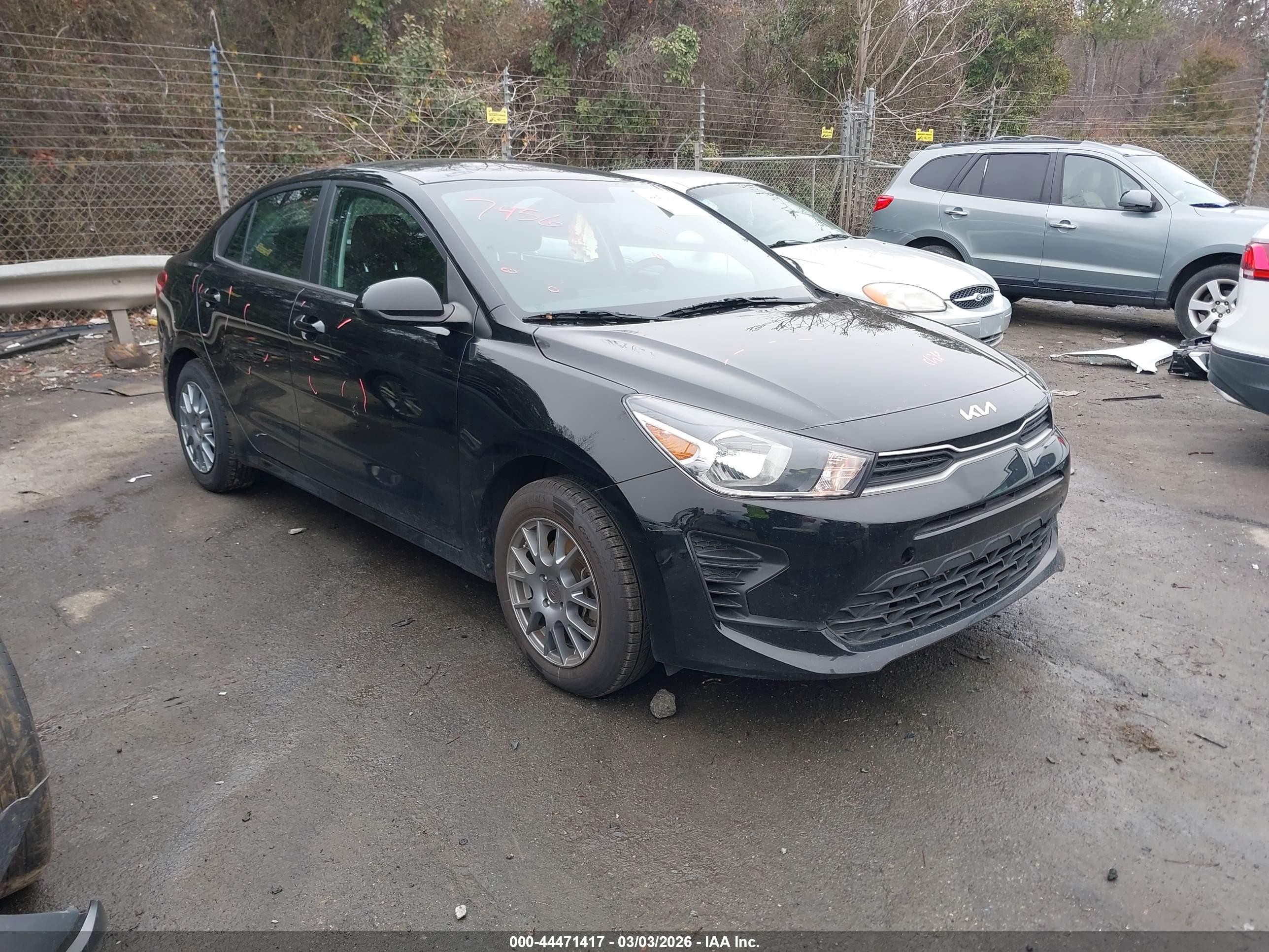 2023 Kia Rio S, VIN 3KPA24AD4PE565747 — Rear end