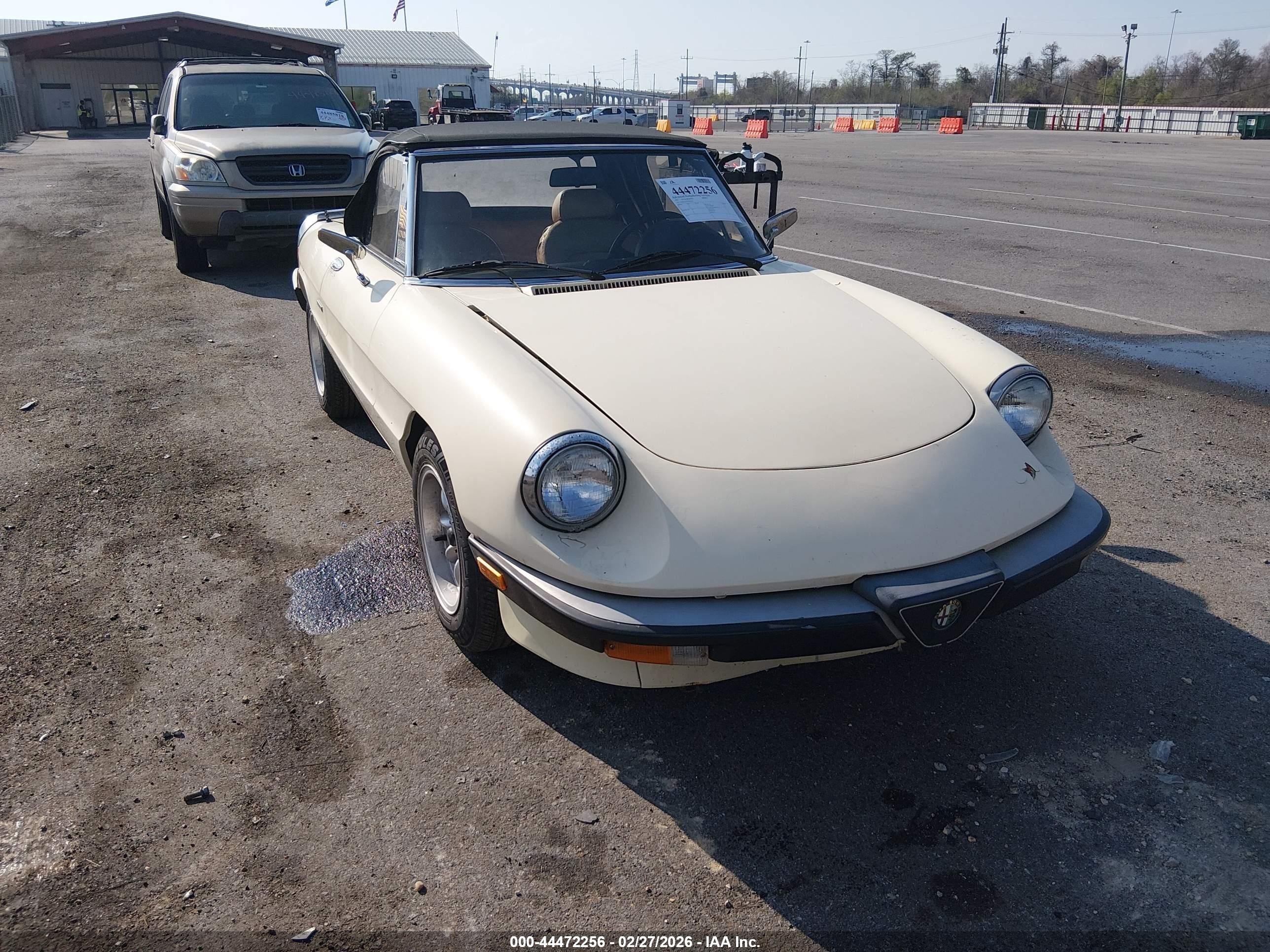 1987 Alfa Romeo Spider Graduate, VIN ZARBA5647H1045364 — Обычный износ