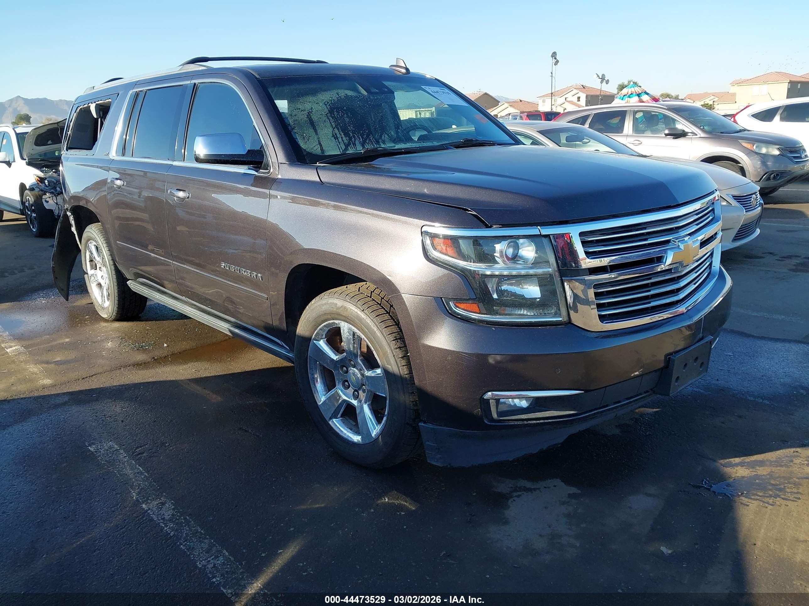 2015 Chevrolet Suburban LTZ, VIN 1GNSKKKC5FR618223 — Rear end