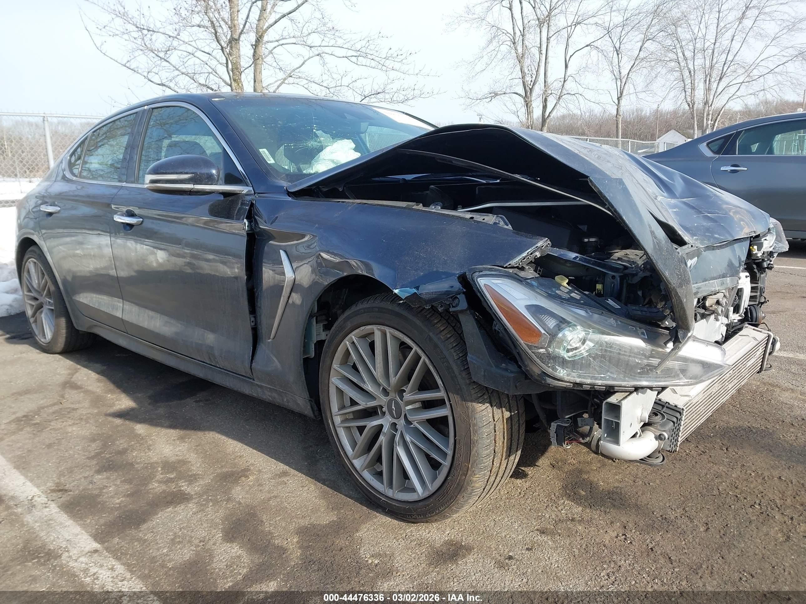 2020 Genesis G70 2.0T, VIN KMTG34LA1LU046596 — Front end