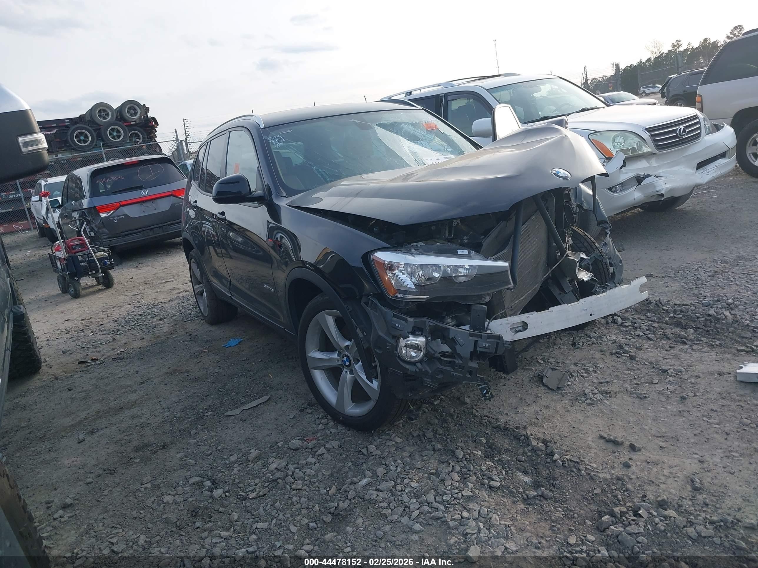 2017 BMW X3 sDrive28i, VIN 5UXWZ7C32H0V87410 — Biohazard / chemical