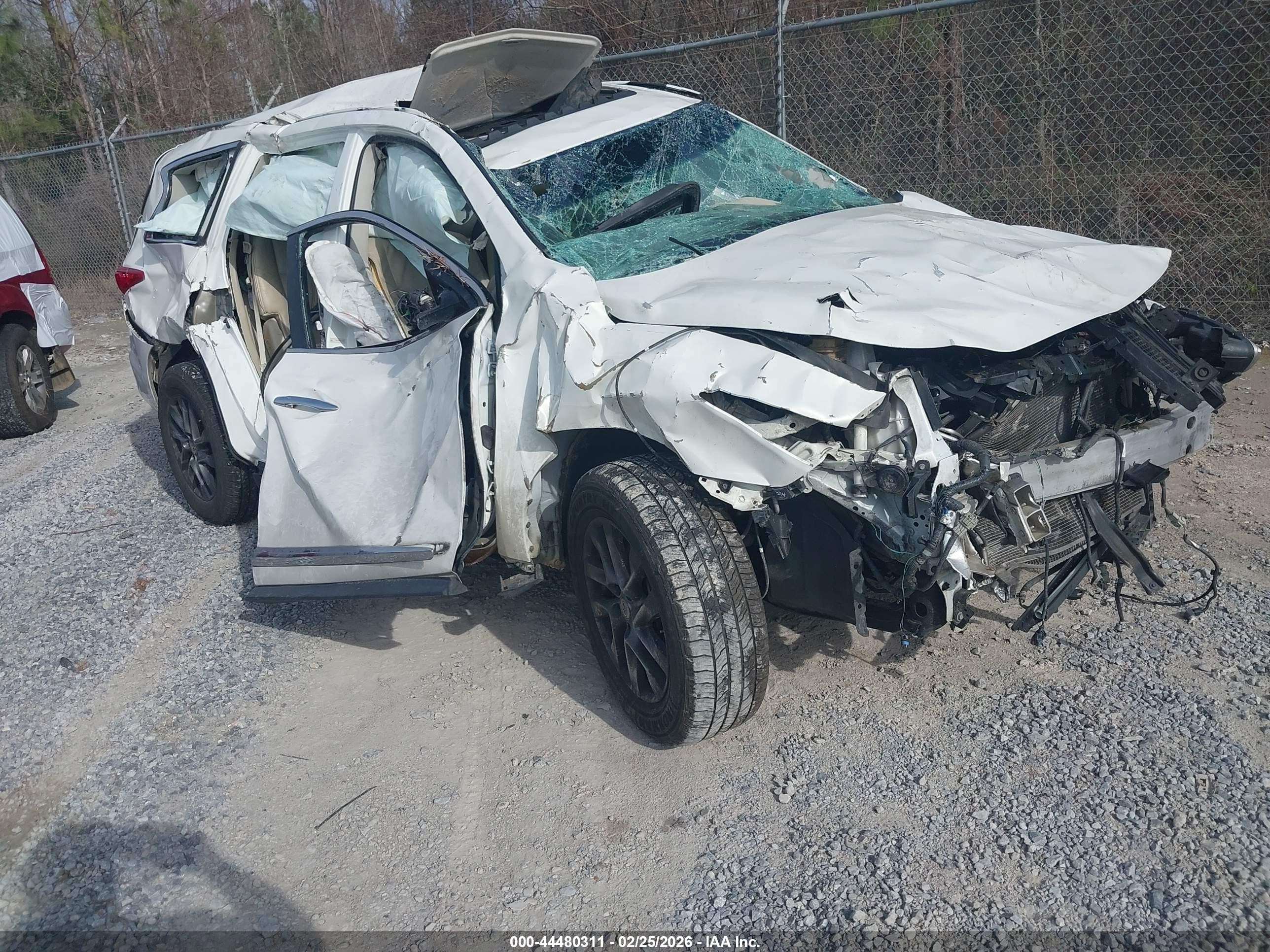 2013 Infiniti JX35, VIN 5N1AL0MN3DC335075 — Опрокидывание