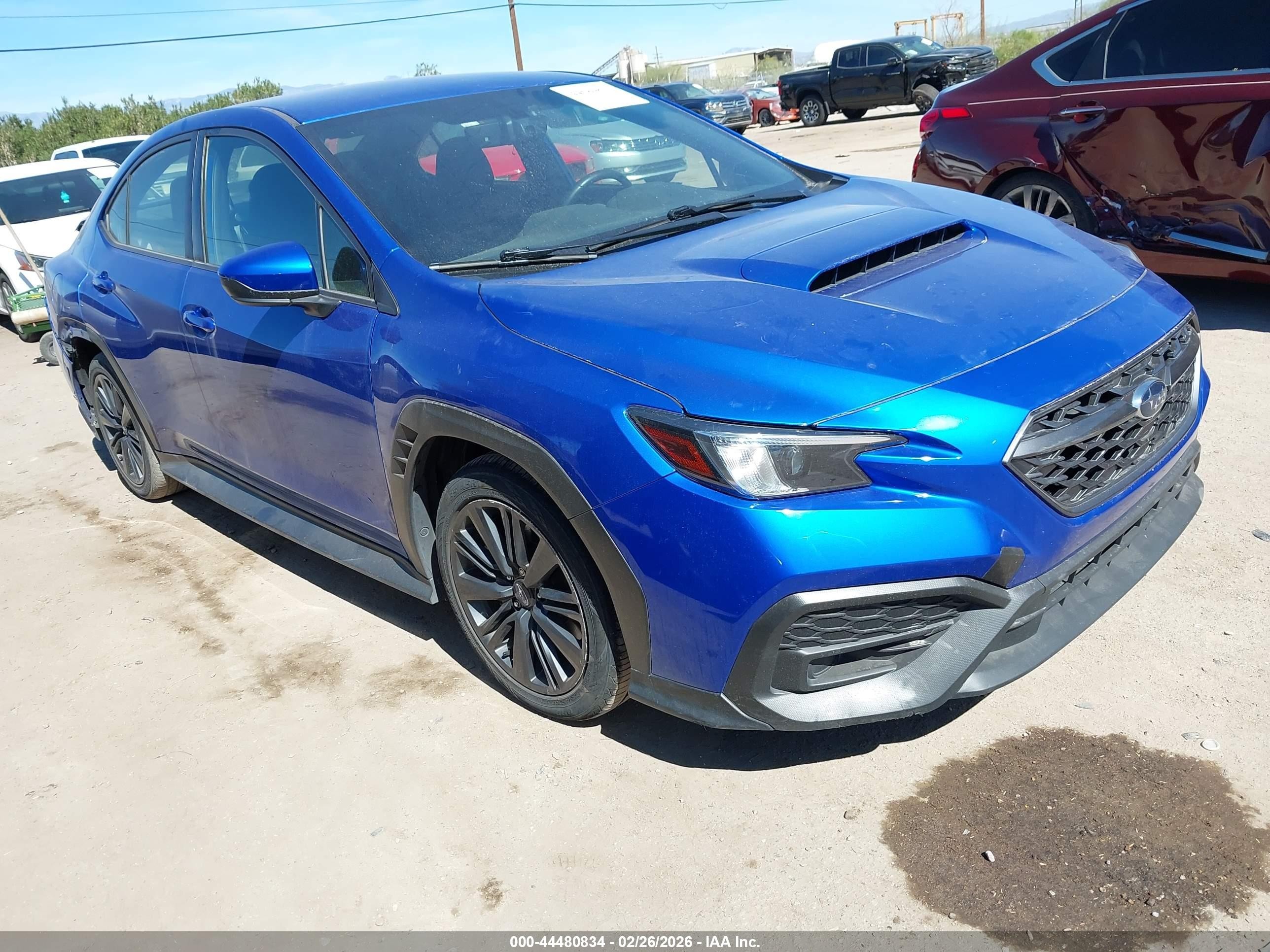 2022 Subaru WRX, VIN JF1VBAA6XN9027899 — Rear end