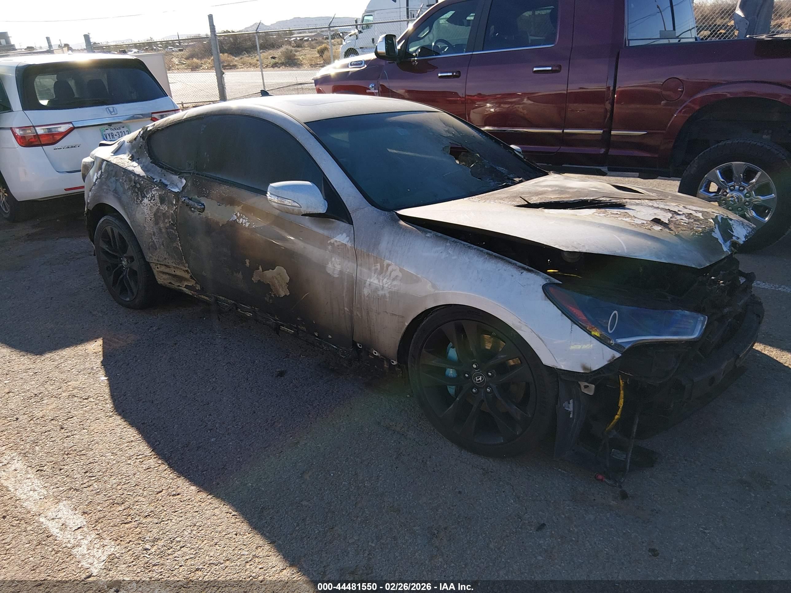 2015 Hyundai Genesis Coupe Ultimate, VIN KMHHU6KJ7FU121962 — Burn