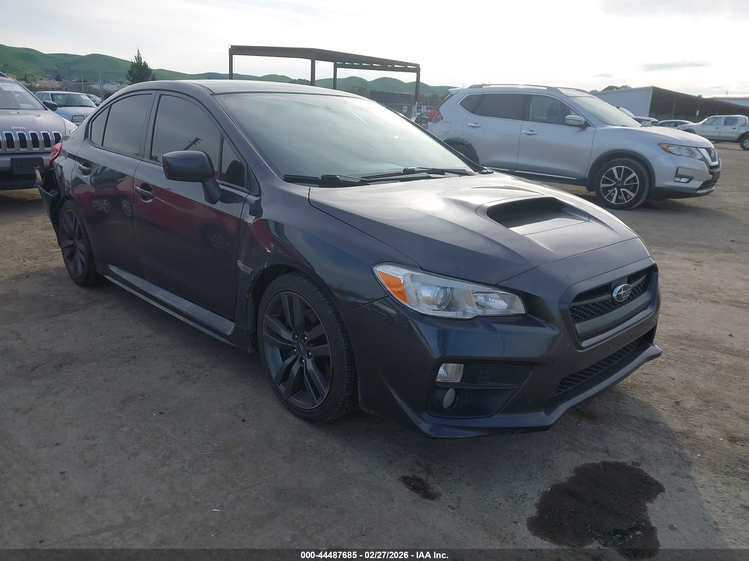 2017 Subaru WRX Premium, VIN JF1VA1E67H9817677 — Rear end