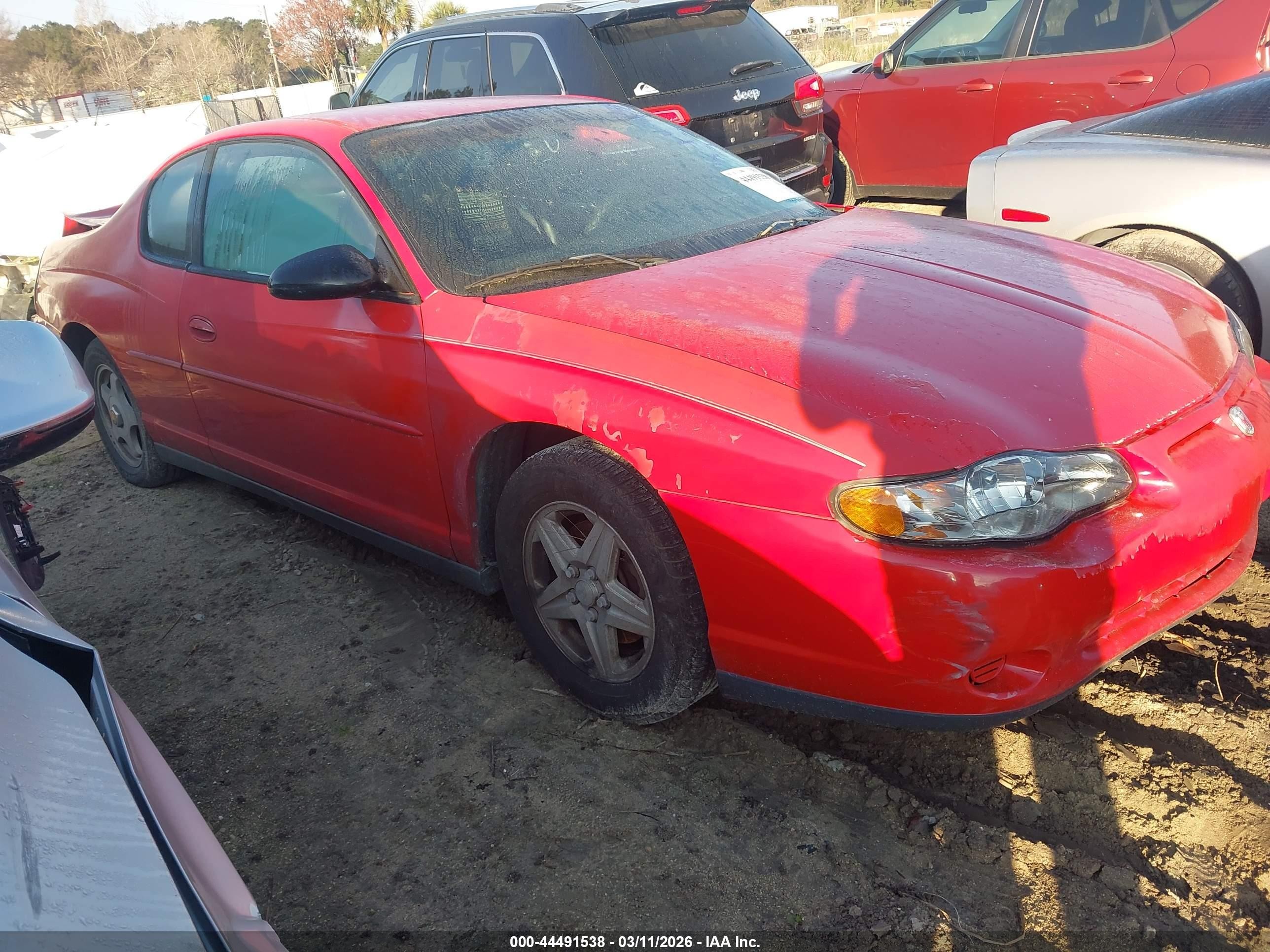 2003 Chevrolet Monte Carlo LS, VIN 2G1WW12E939203740 — Rear end
