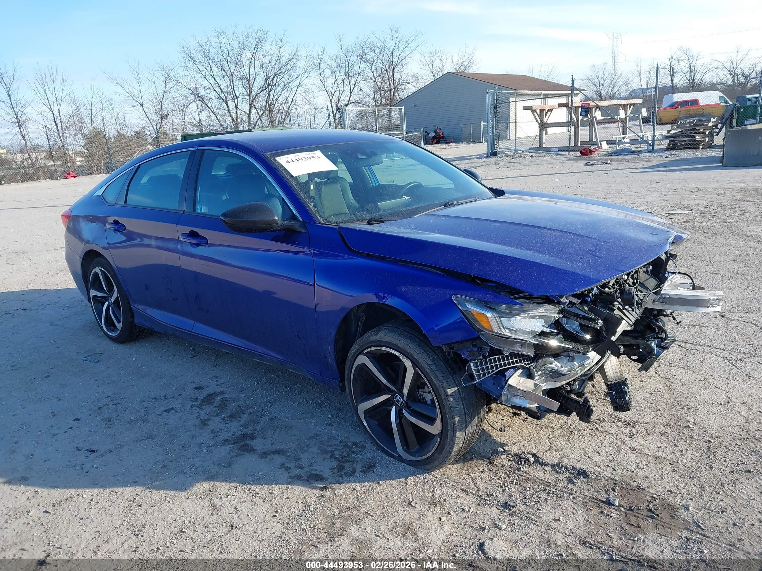 2022 Honda Accord Sport, VIN 1HGCV1F3XNA084594 — Front end