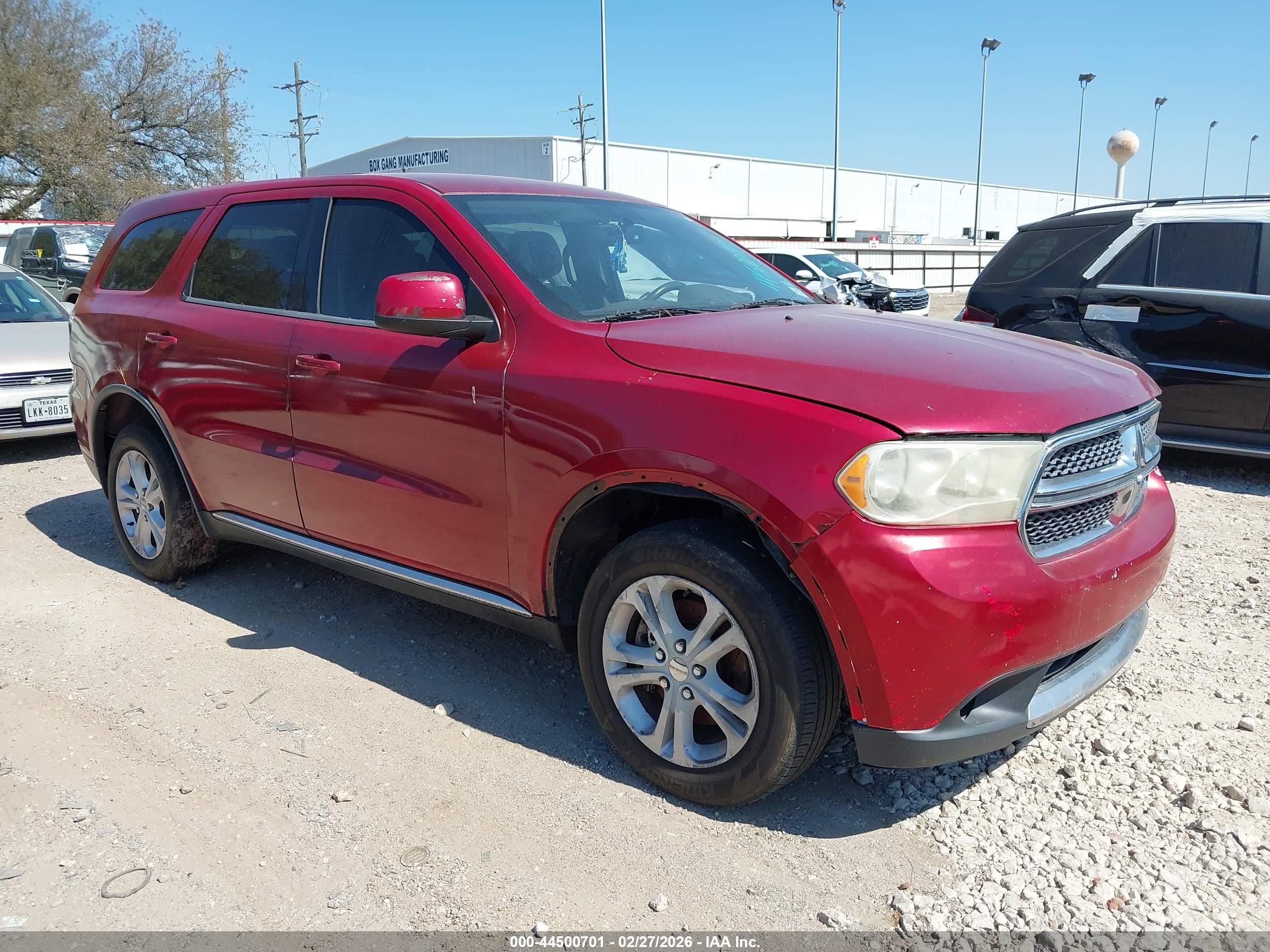 2013 Dodge Durango SXT, VIN 1C4RDHAGXDC527330 — Mechanical