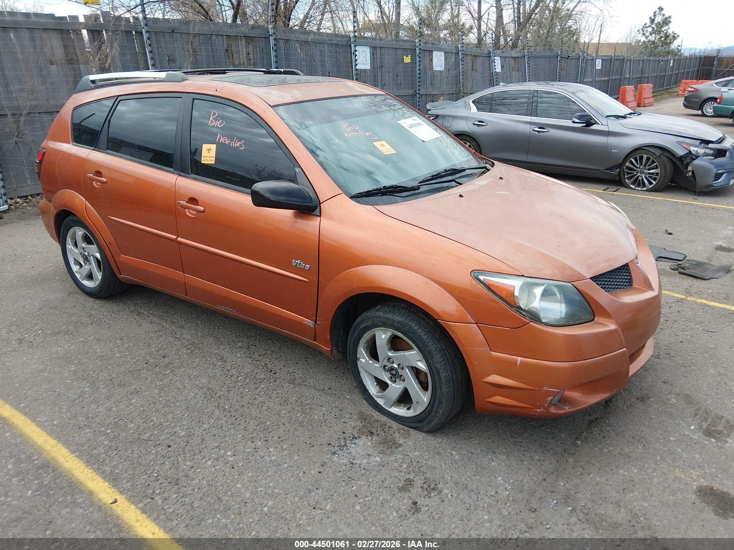 2004 Pontiac Vibe, VIN 5Y2SM62894Z405908 — Biohazard / chemical