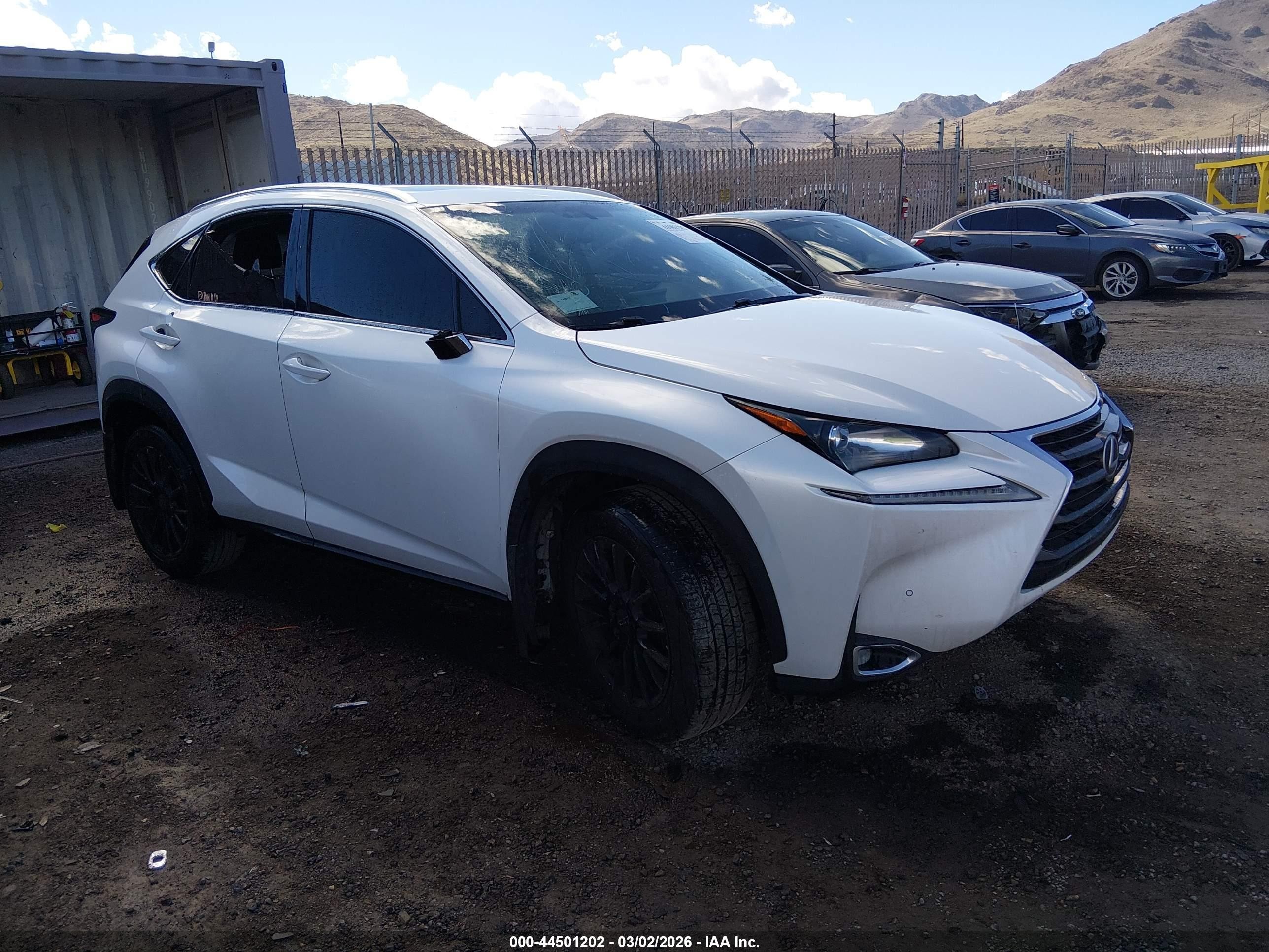 2017 Lexus NX 200t, VIN JTJYARBZ8H2065384 — Vandalism