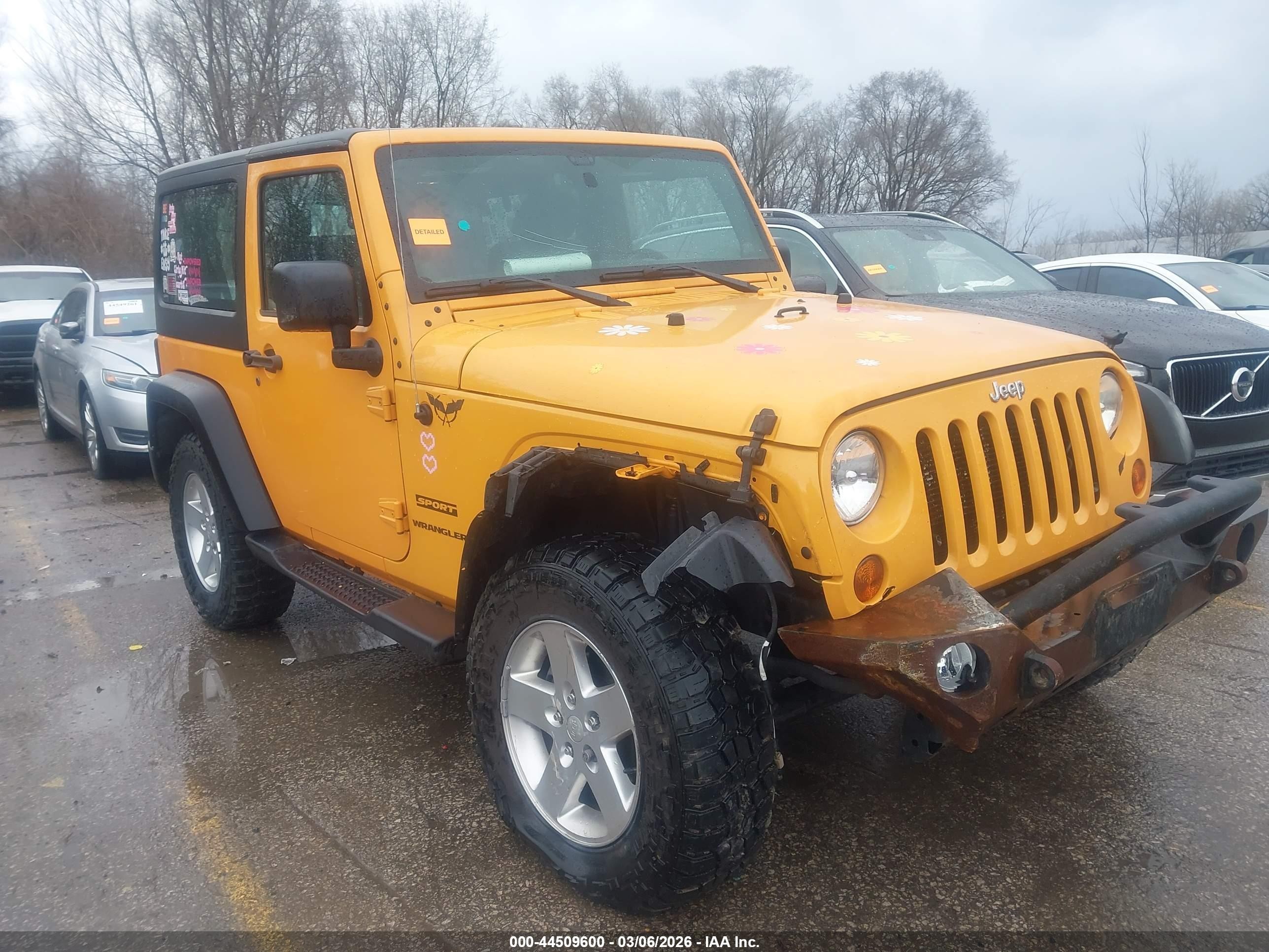 2012 Jeep Wrangler Sport, VIN 1C4AJWAG8CL270564 — Front end