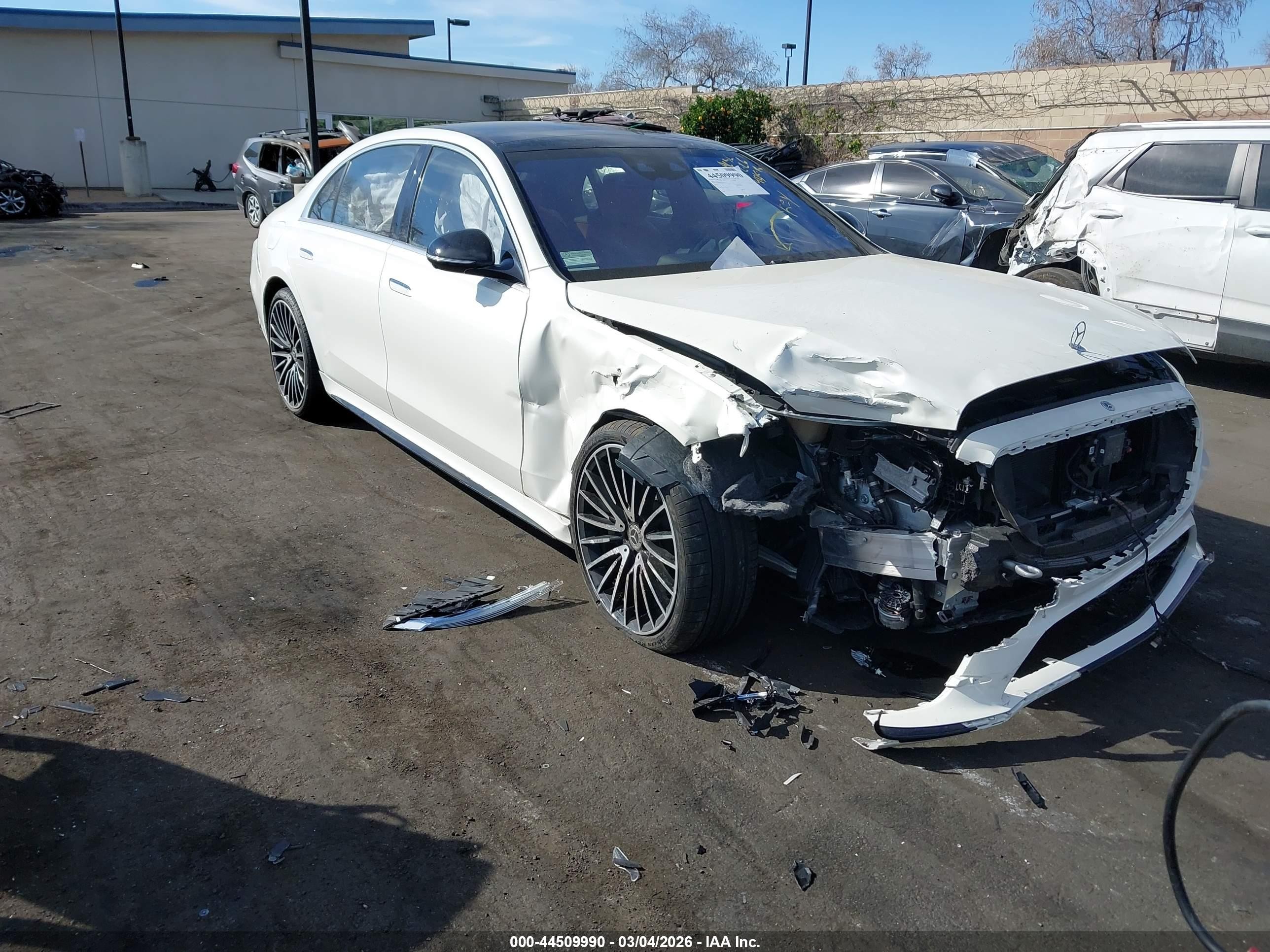 2022 Mercedes-Benz S 500, VIN W1K6G6DBXNA076479 — Фото с аукциона