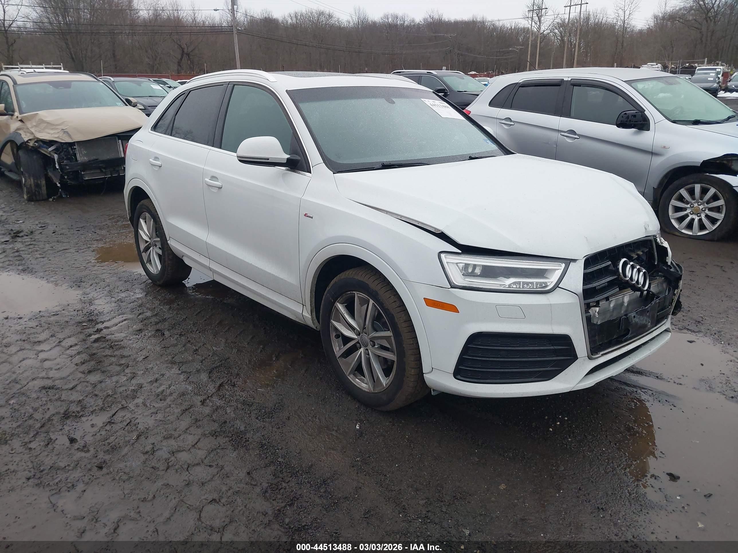 2018 Audi Q3 Premium Plus, VIN WA1JCCFS6JR030472 — Front end