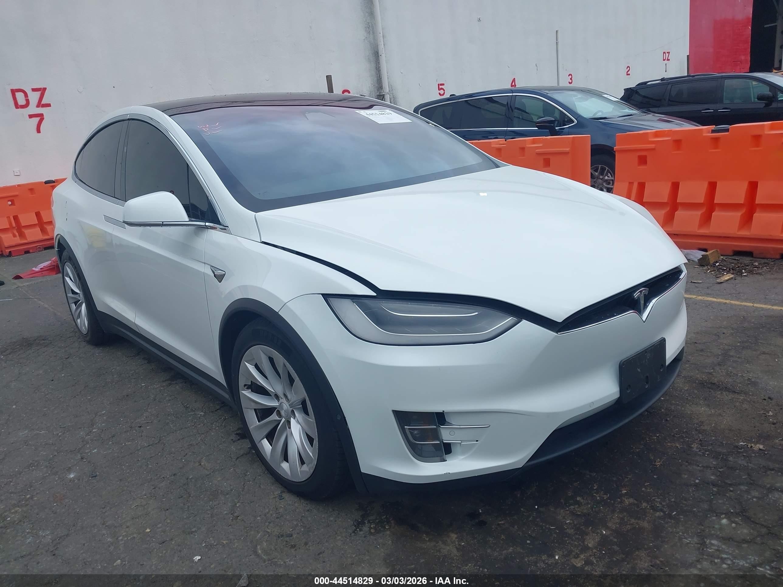 2019 Tesla Model X 75D, VIN 5YJXCDE20KF185016 — Side
