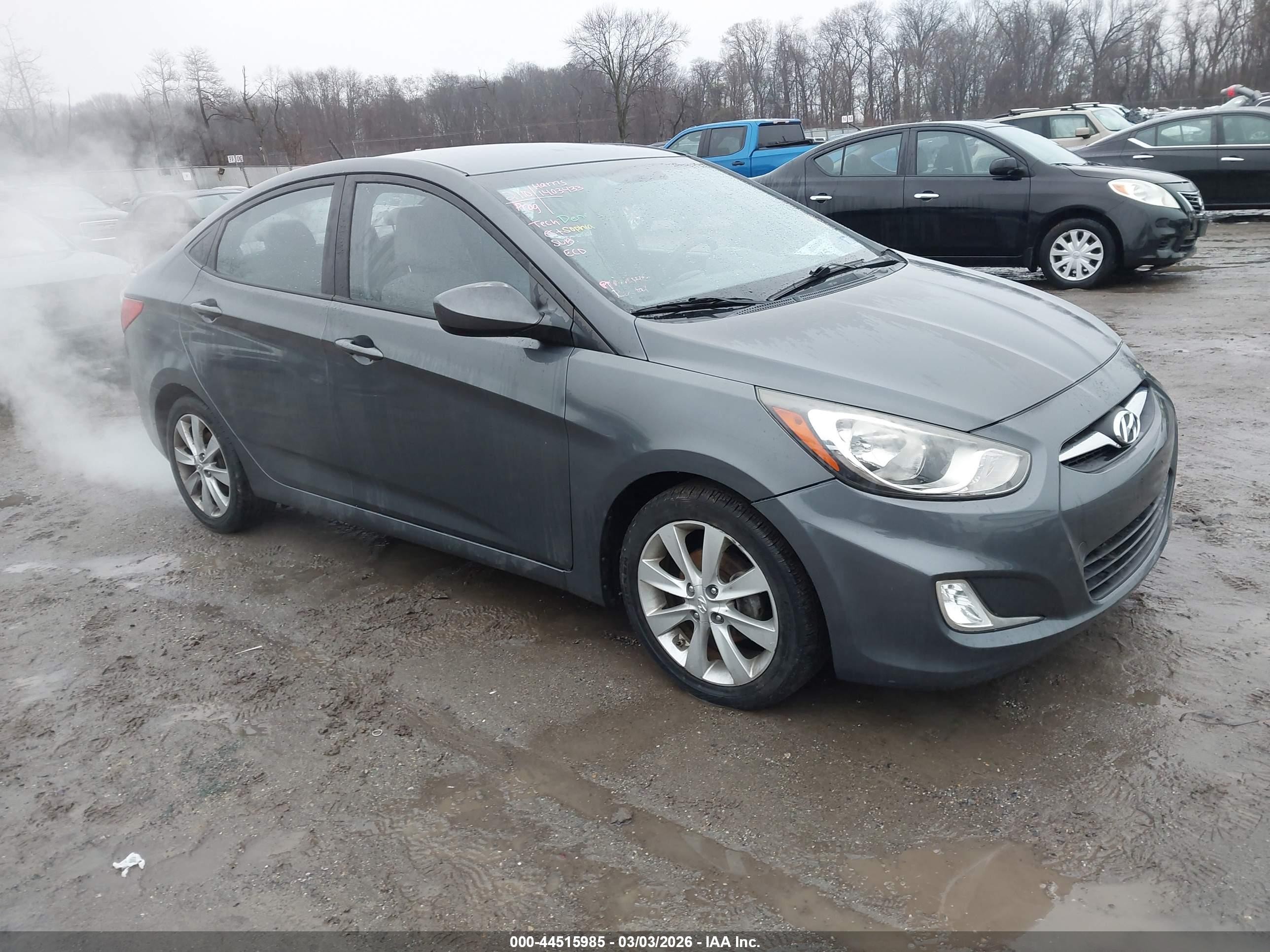 2012 Hyundai Accent GLS, VIN KMHCU4AE1CU239228 — Side