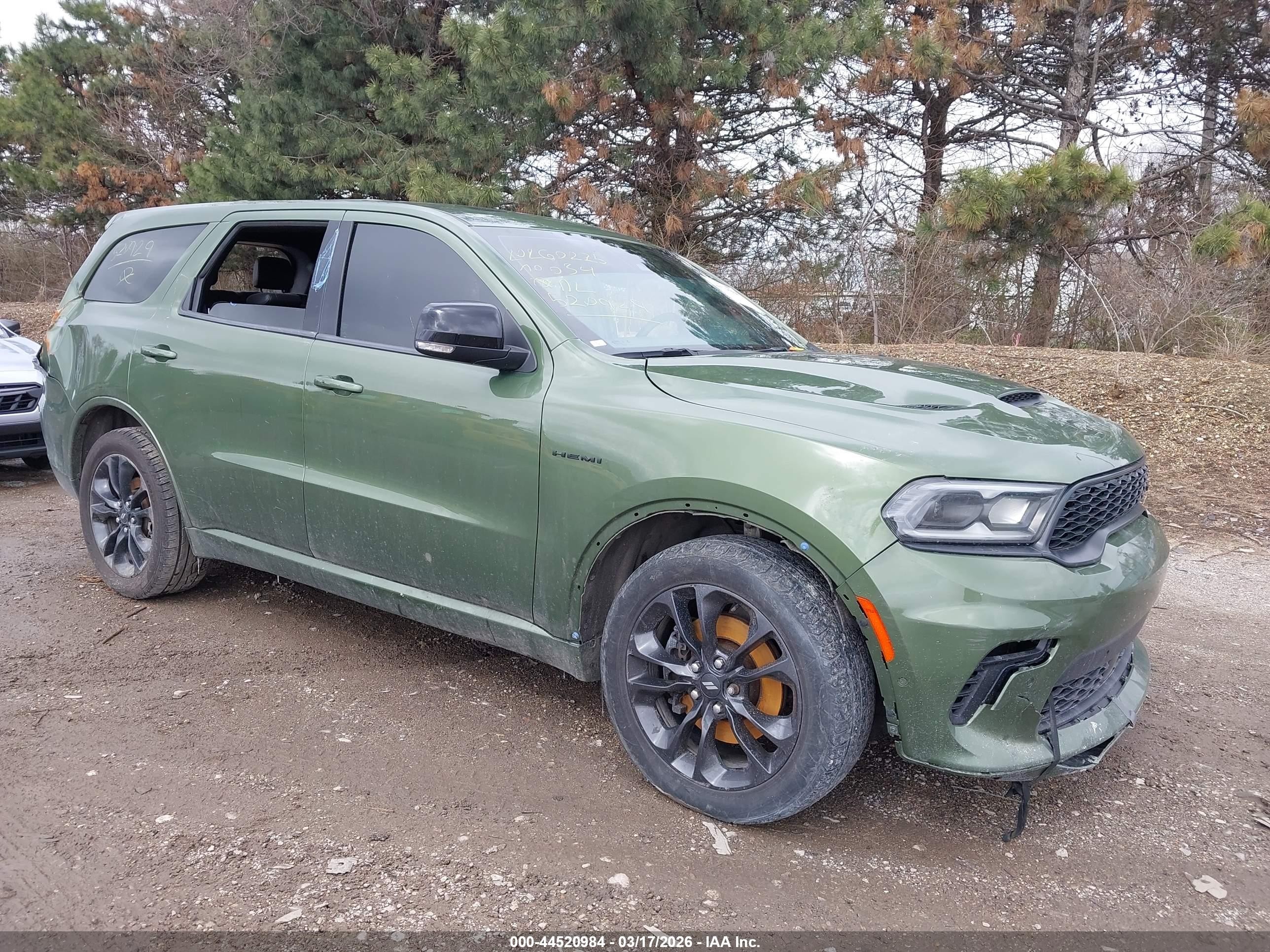 2021 Dodge Durango R/T, VIN 1C4SDJCTXMC520929 — Theft recovery