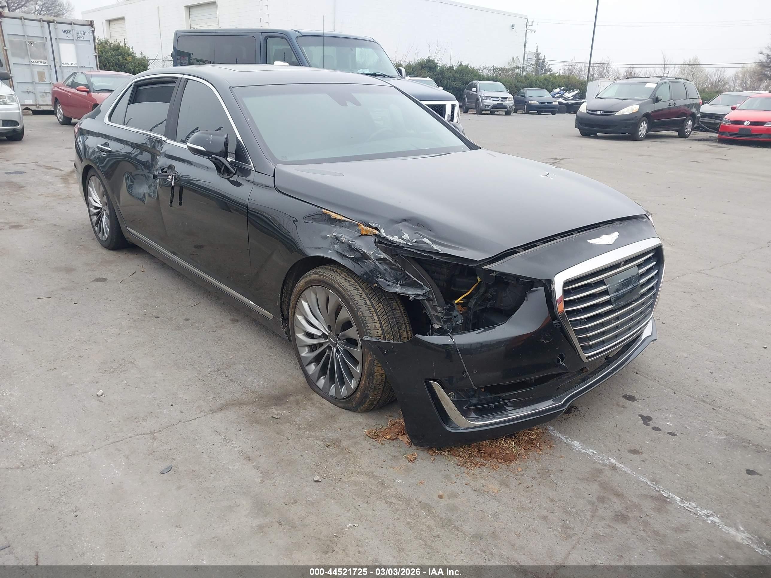 2019 Genesis G90 Premium, VIN KMHG34JA9KU049936 — Front end