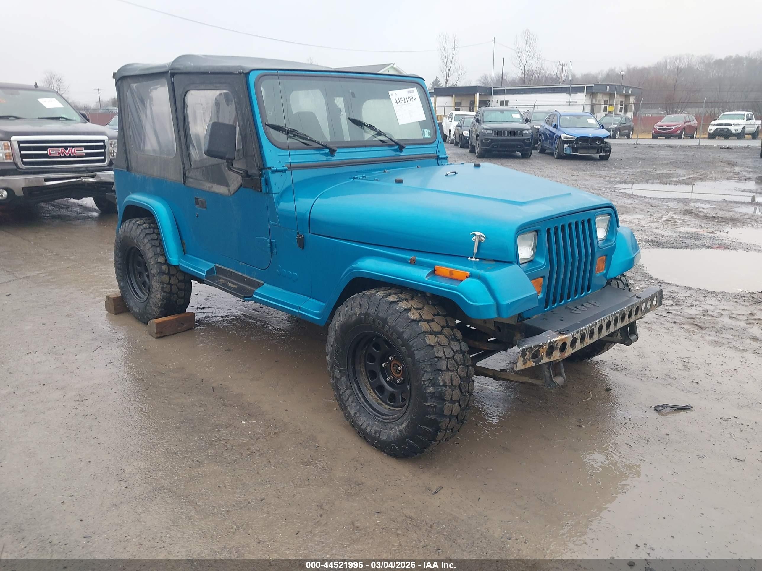 1993 Jeep Wrangler, VIN 1J4FY29SXPP269766 — Side