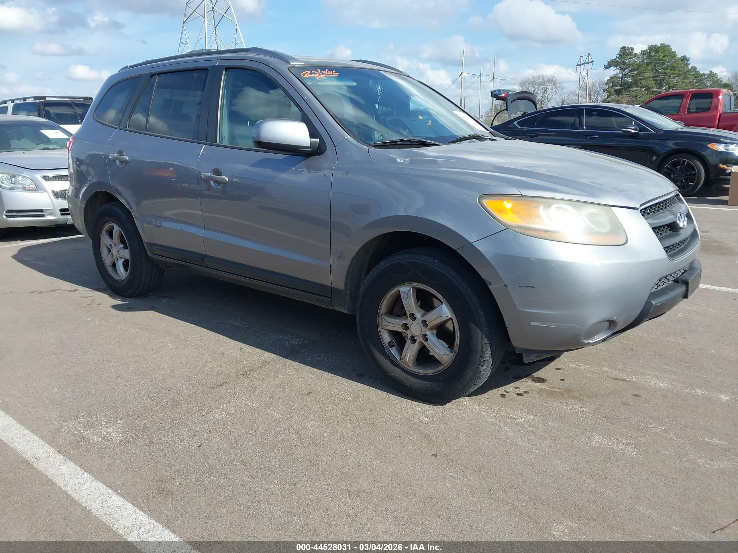 2007 Hyundai Santa Fe GLS, VIN 5NMSG13D17H106959 — Rear end
