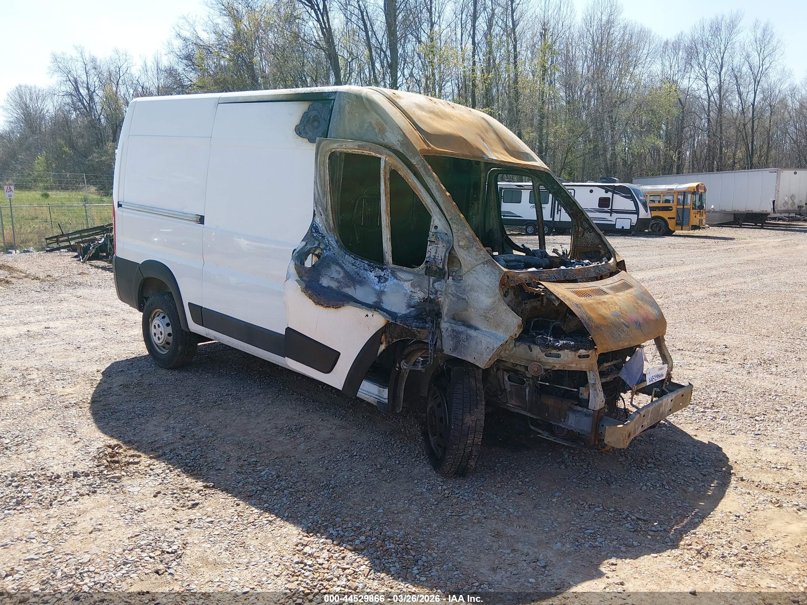 2020 Ram ProMaster Cargo, VIN 3C6TRVBGXLE125648 — Burn