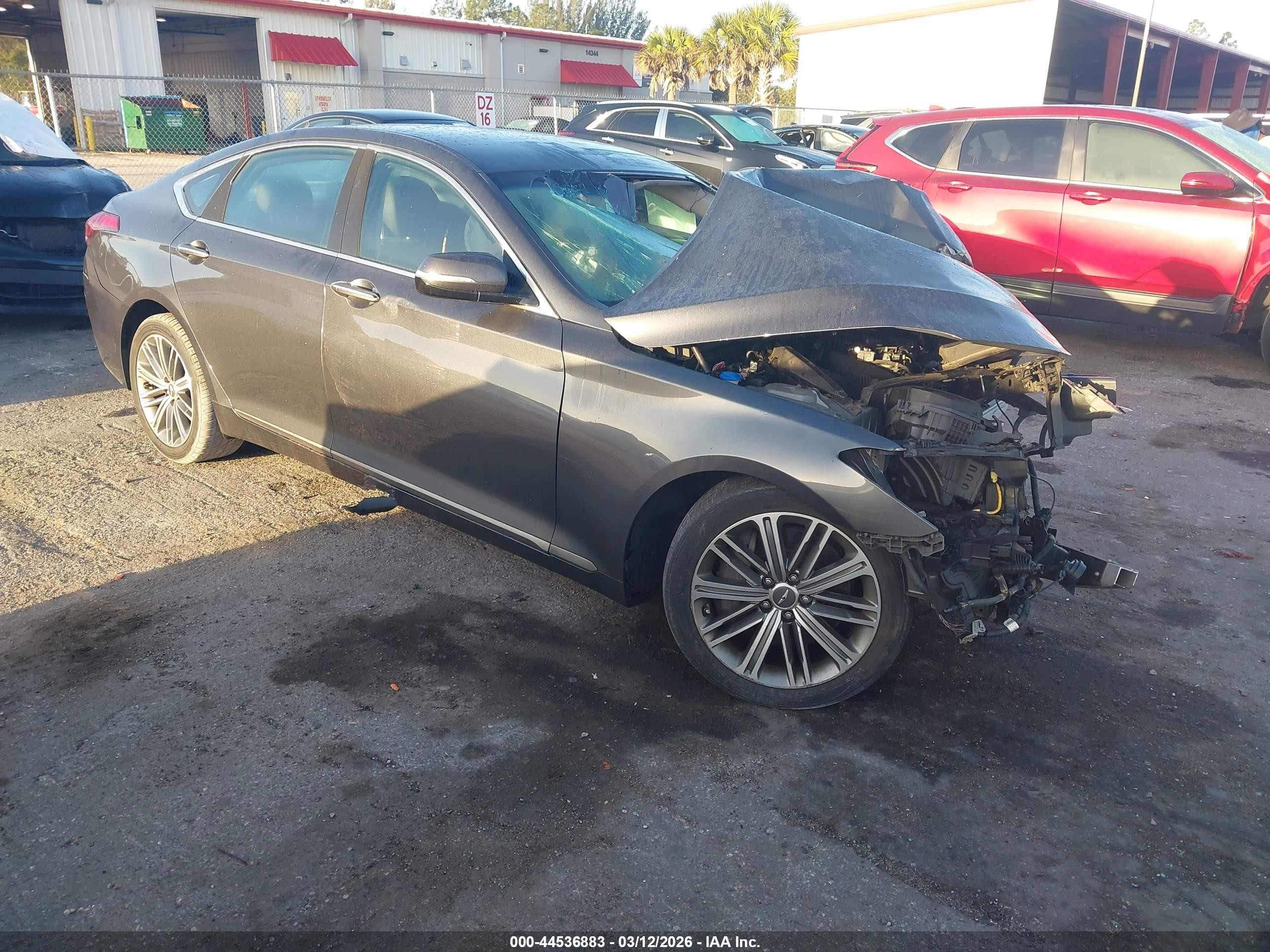 2020 Genesis G80 3.8L, VIN KMTFN4JE6LU330592 — Front end