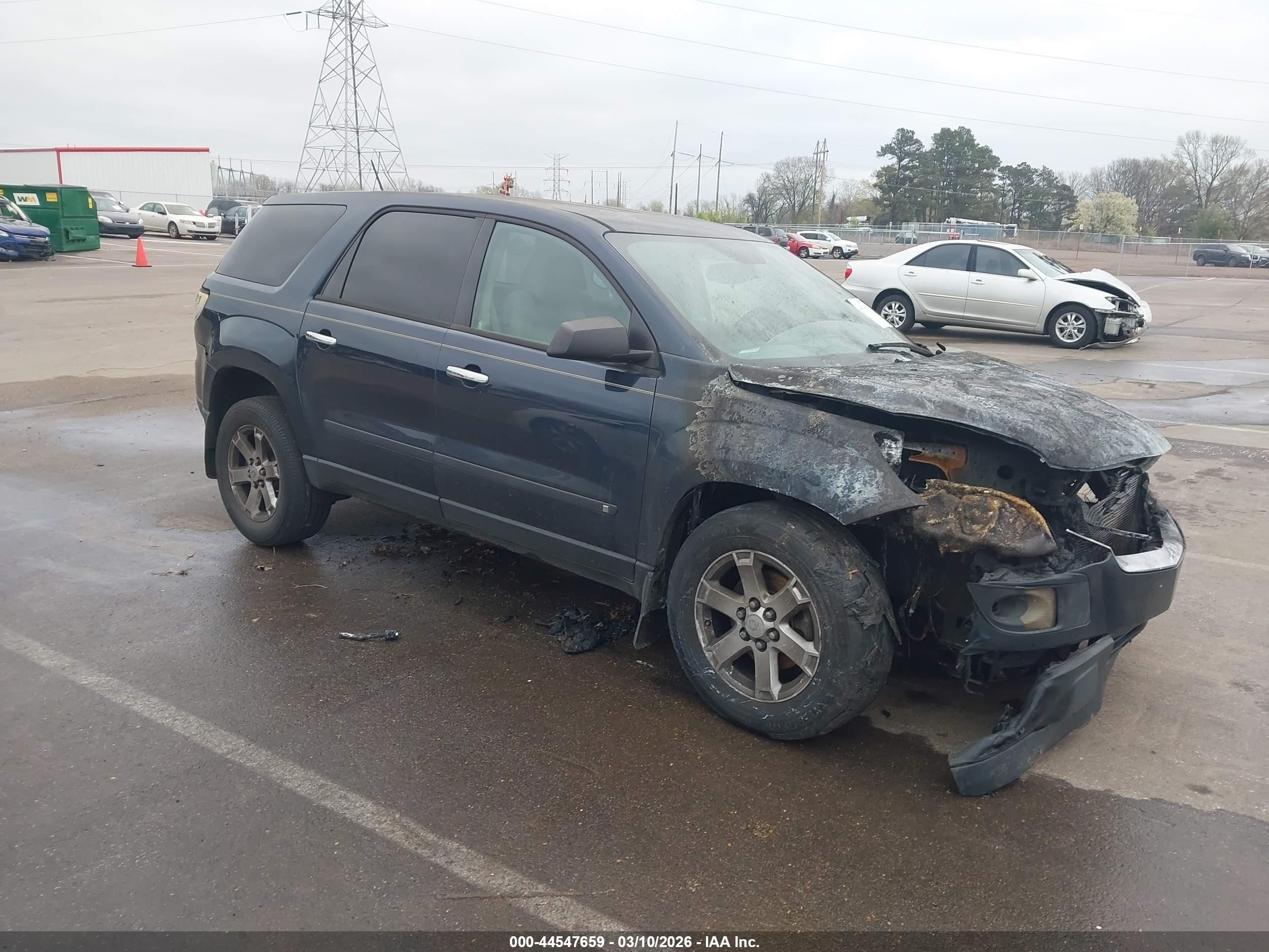 2008 Saturn Outlook XE, VIN 5GZER13718J258249 — Engine fire