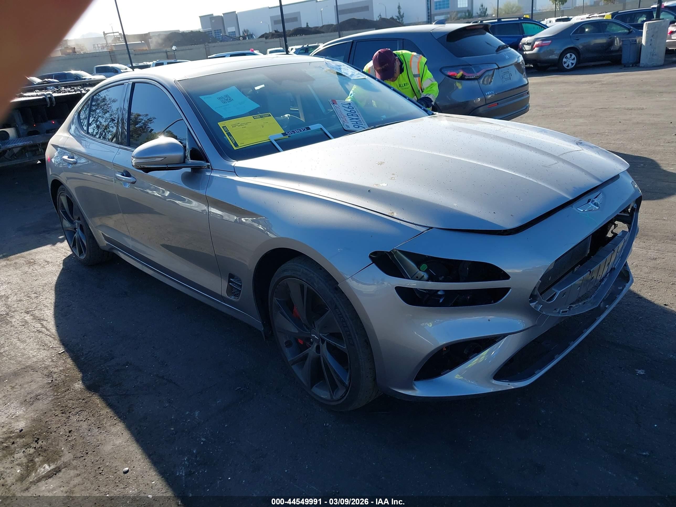 2023 Genesis G70 3.3T, VIN KMTG54TE0PU128922 — Side