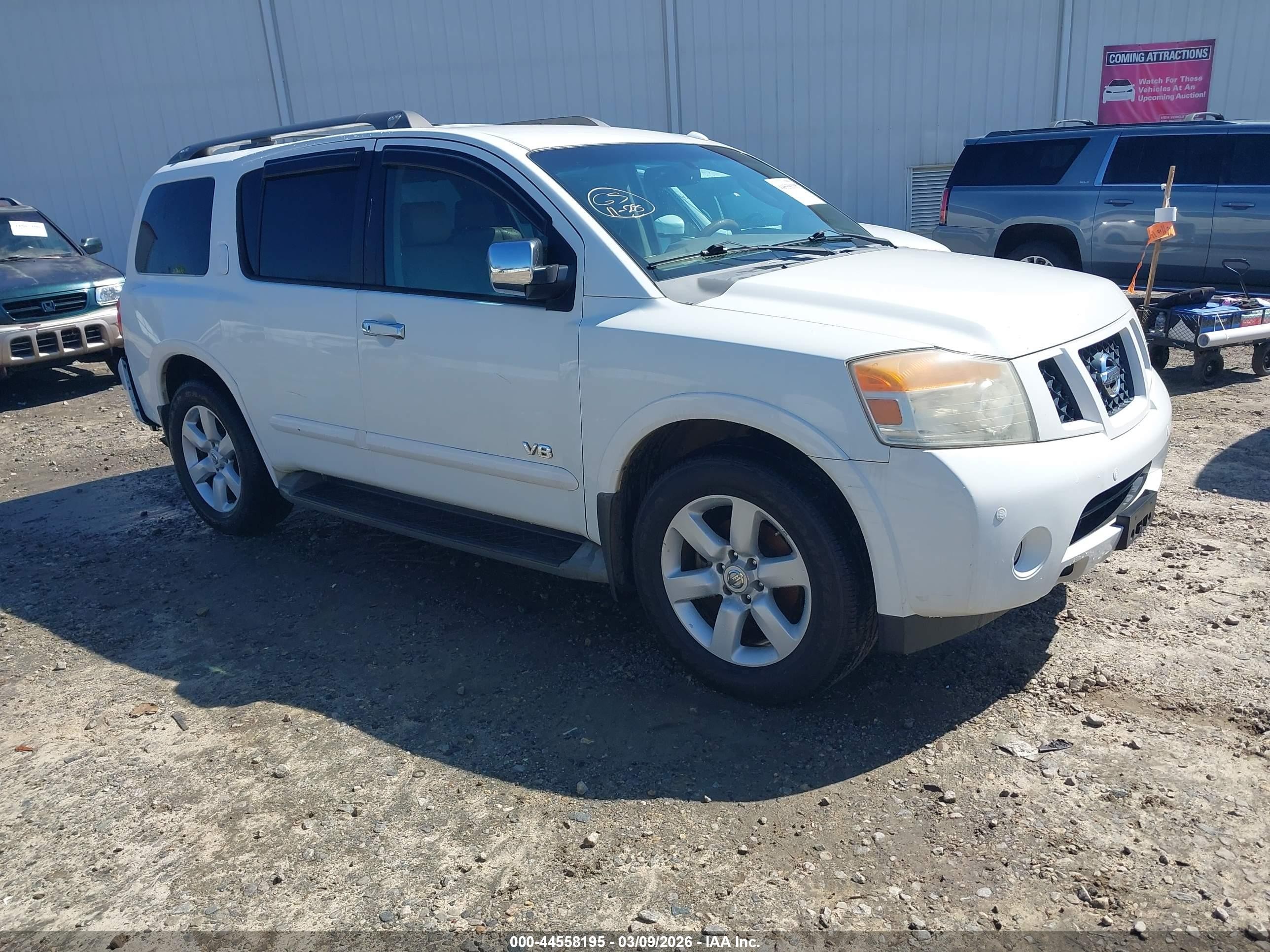 2008 Nissan Armada LE, VIN 5N1BA08D48N614797 — Side