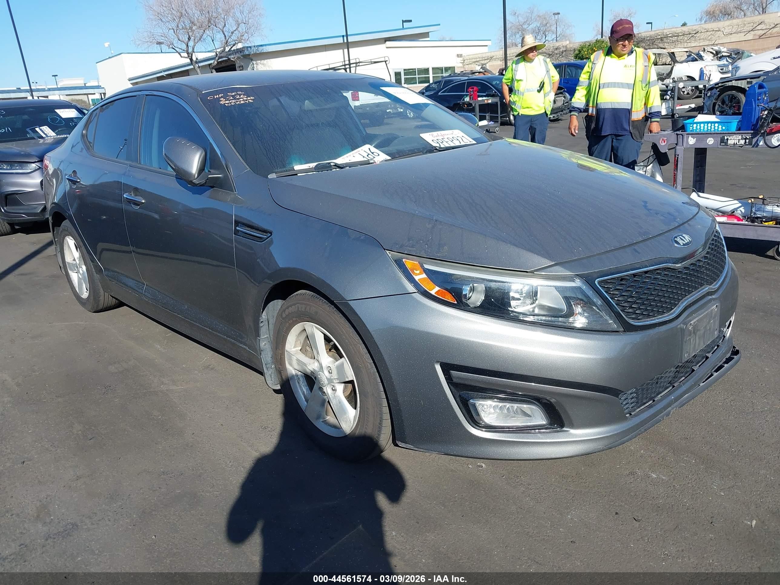 2015 Kia Optima LX, VIN 5XXGM4A79FG516077 — Stripped