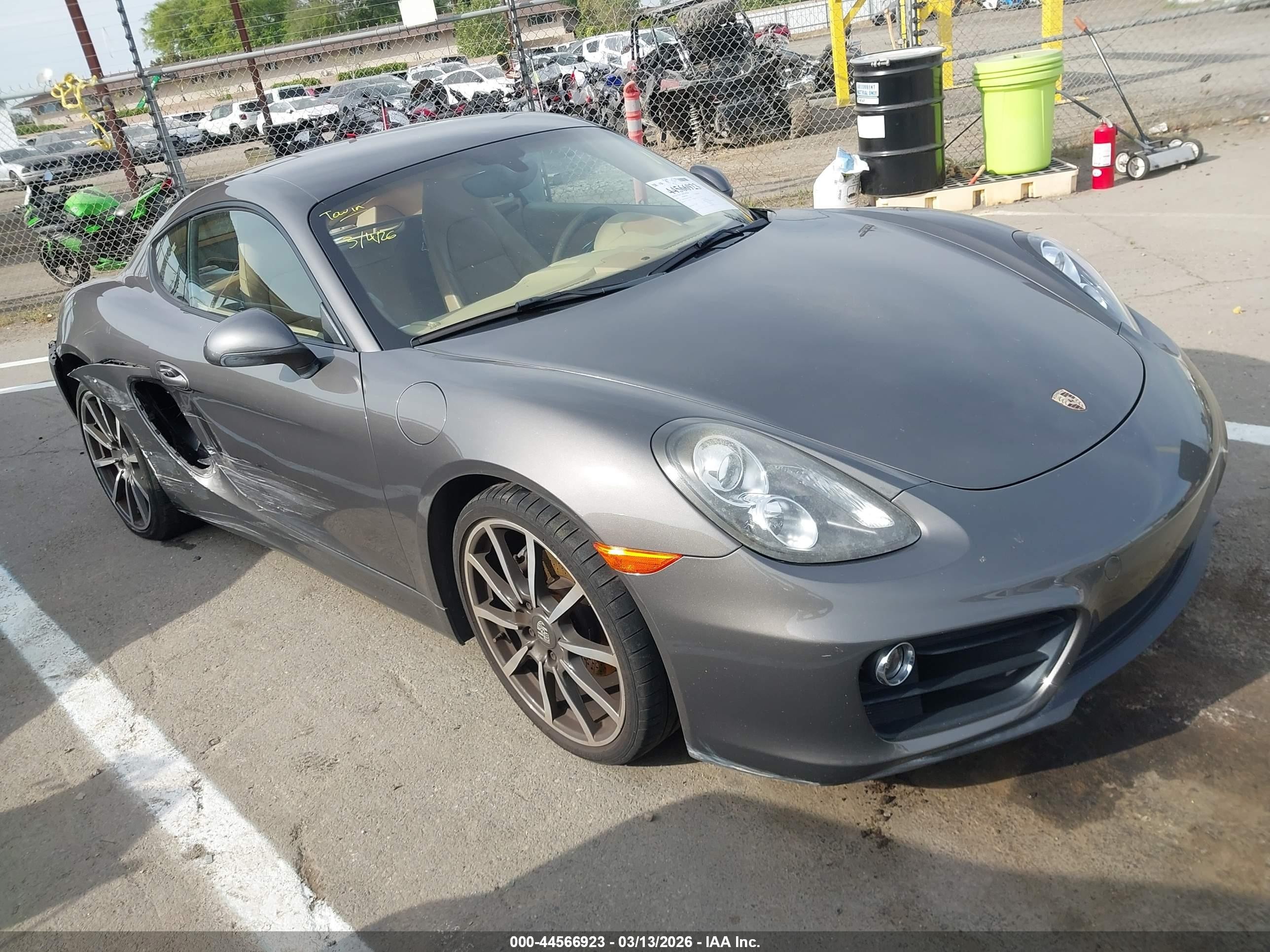 2016 Porsche Cayman, VIN WP0AA2A87GK170789 — Rear end