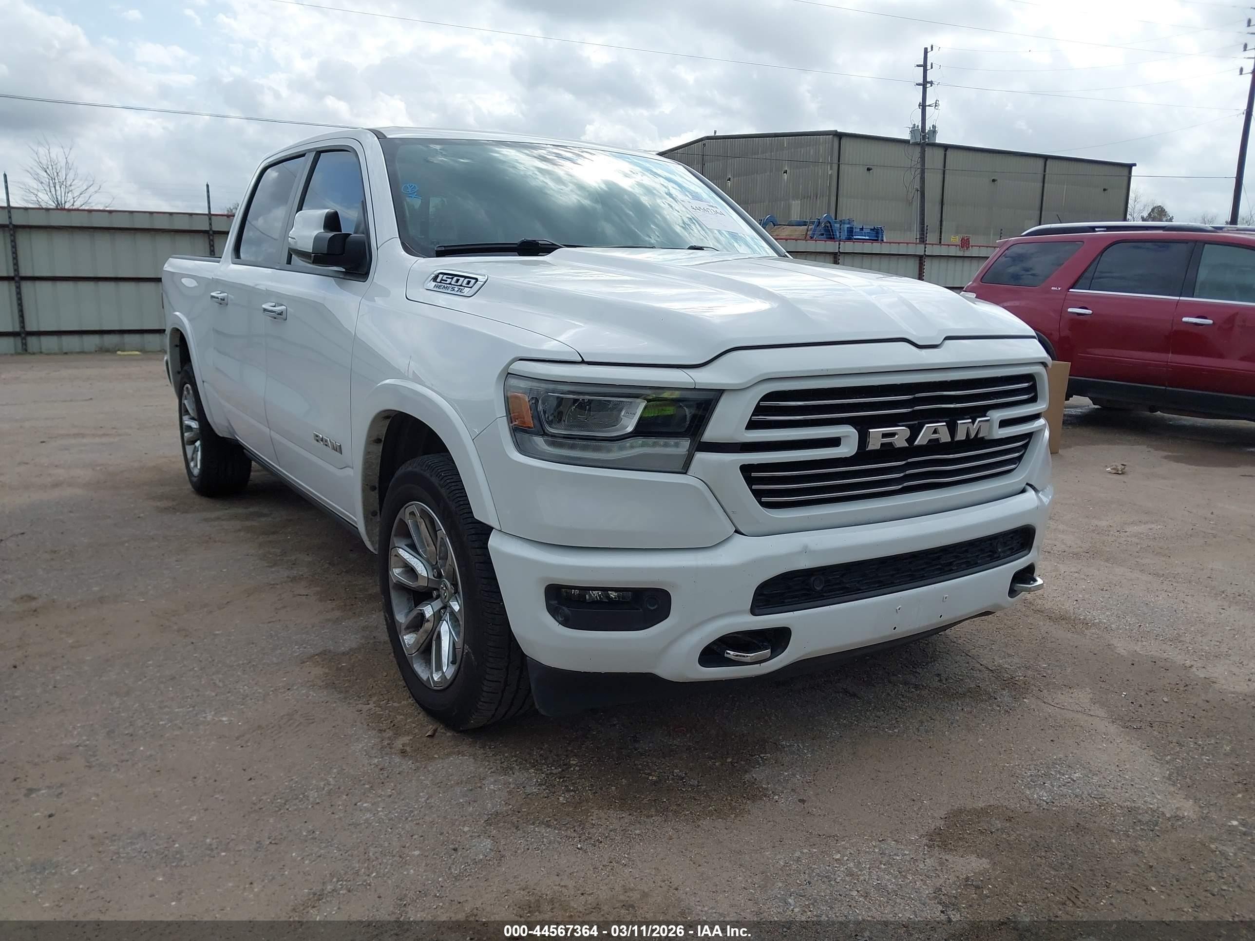 2021 Ram 1500 Laramie, VIN 1C6SRFJT3MN611800 — Rear end