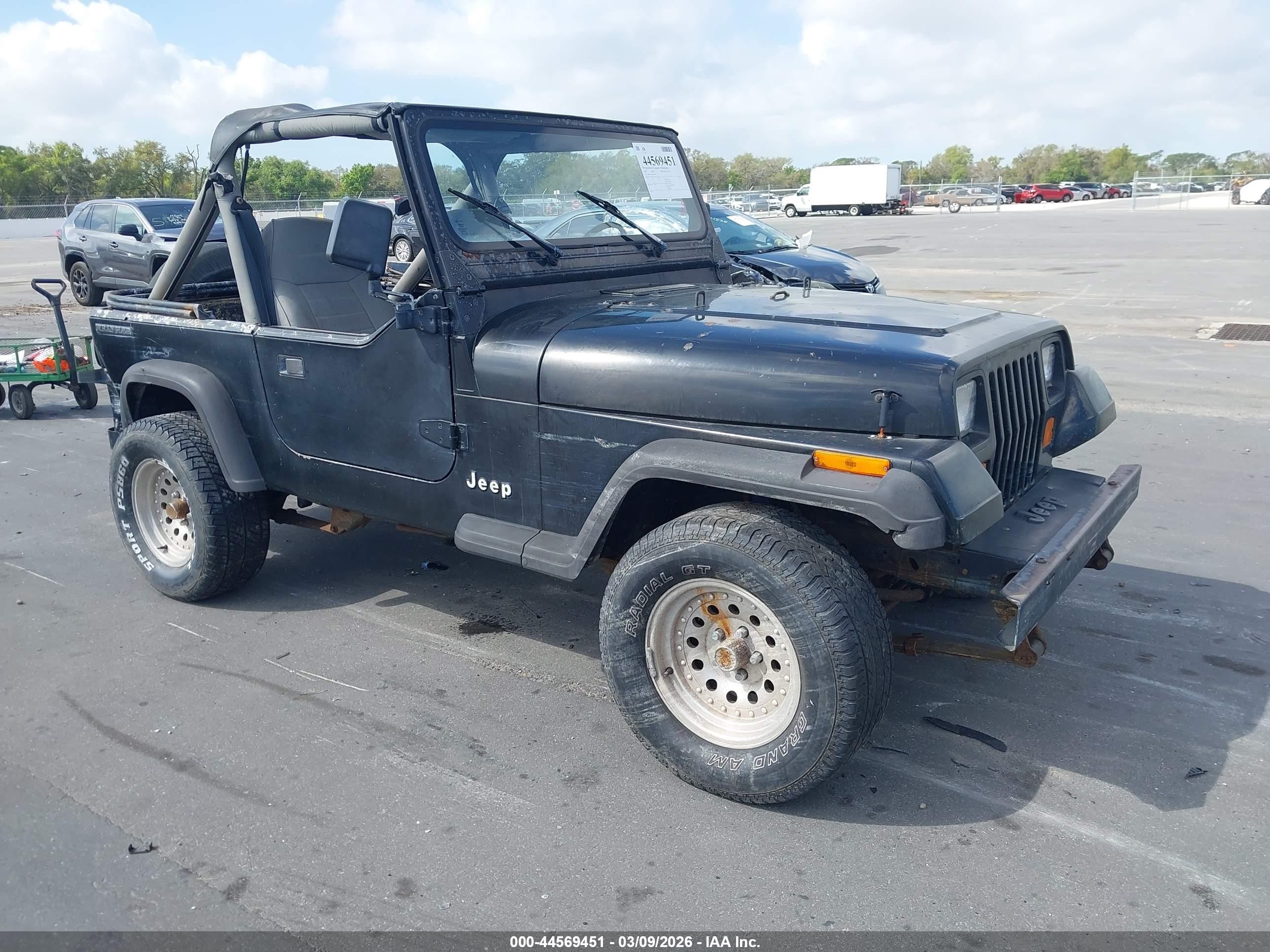 1989 Jeep Wrangler S, VIN 2J4FY19E4KJ170046 — Water / flood
