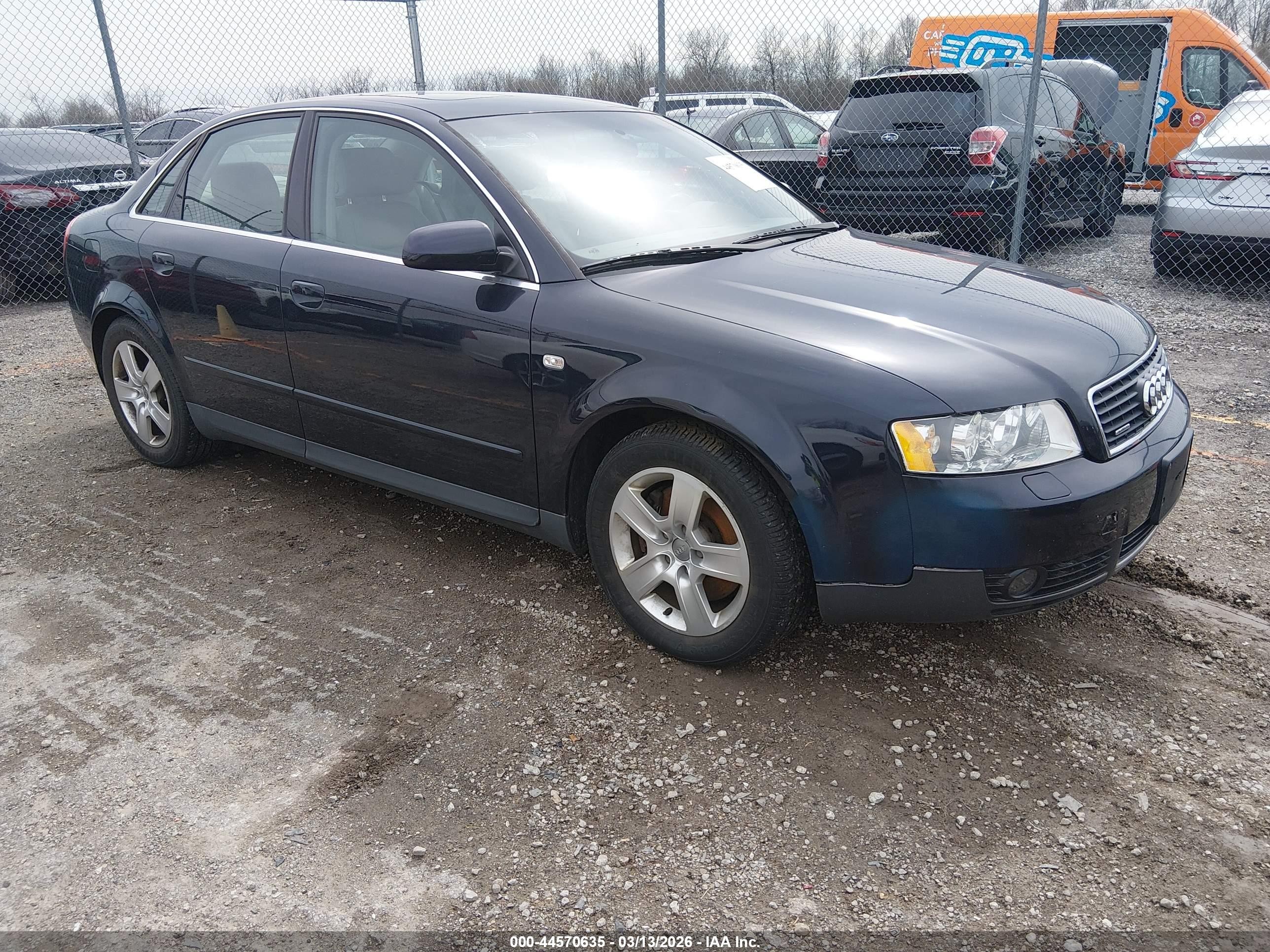 2002 Audi A4 3.0L, VIN WAULT68E82A261569 — Front end