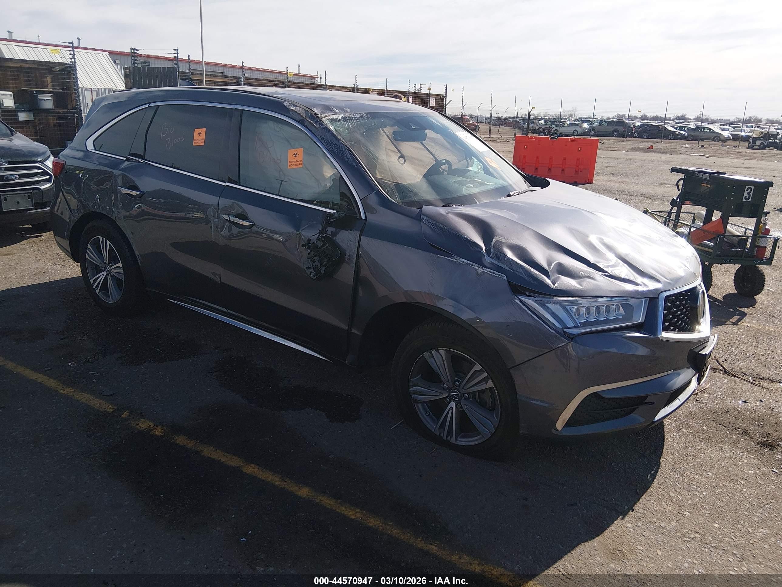 2020 Acura MDX, VIN 5J8YD4H32LL049752 — Rollover