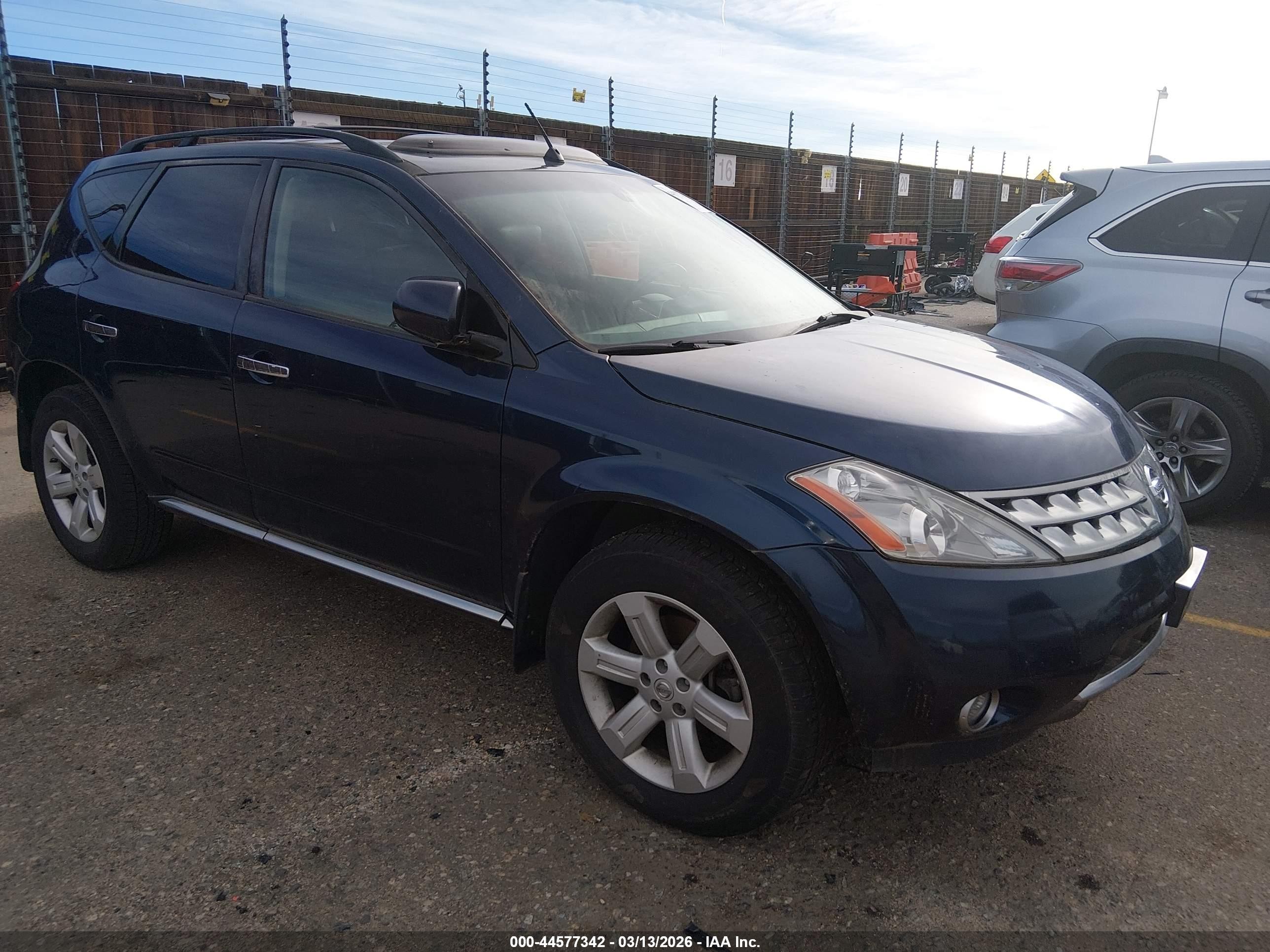 2007 Nissan Murano S, VIN JN8AZ08W47W626746 — Hail