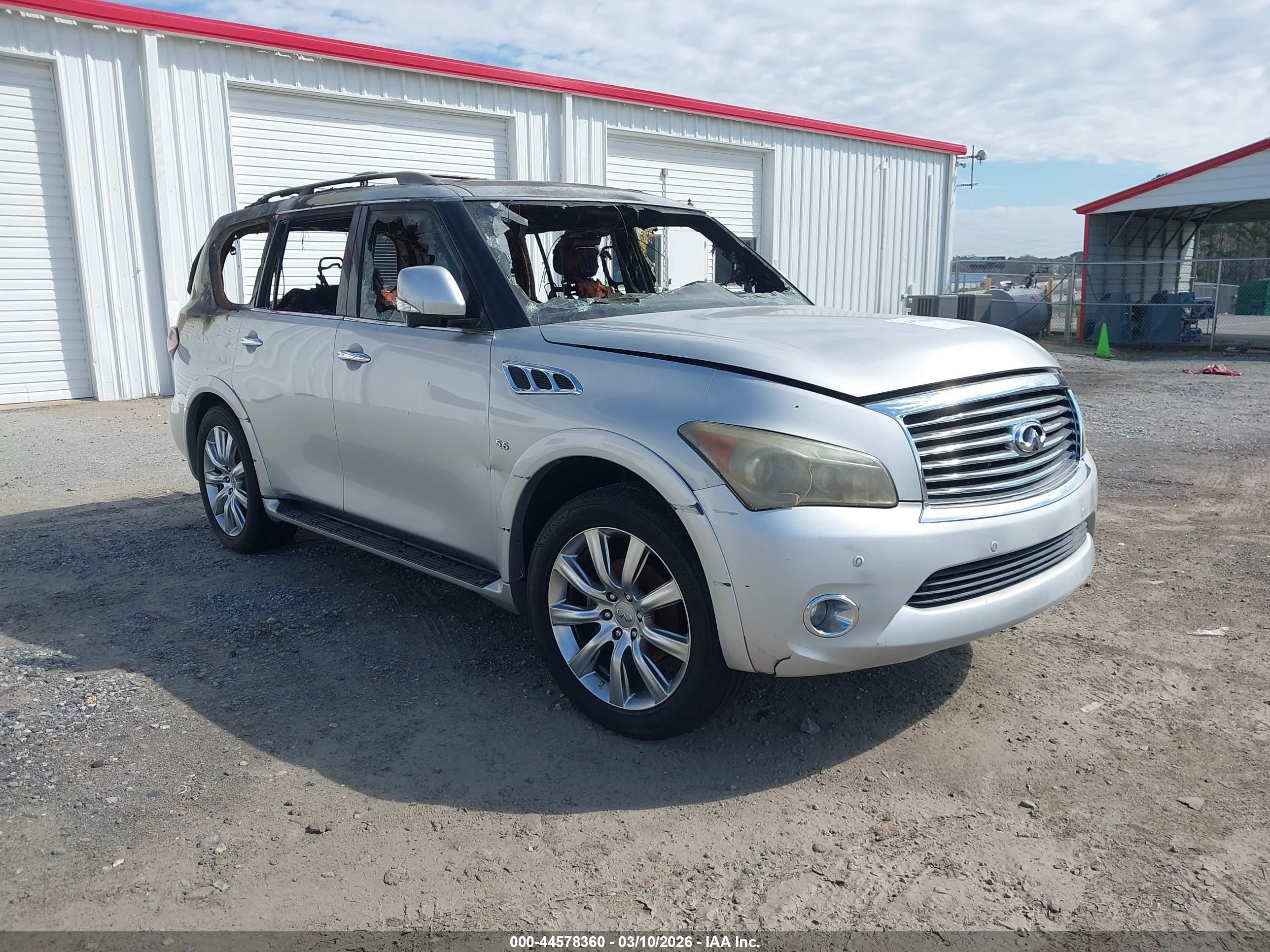 2014 Infiniti QX80, VIN JN8AZ2NF9E9556205 — Interior fire