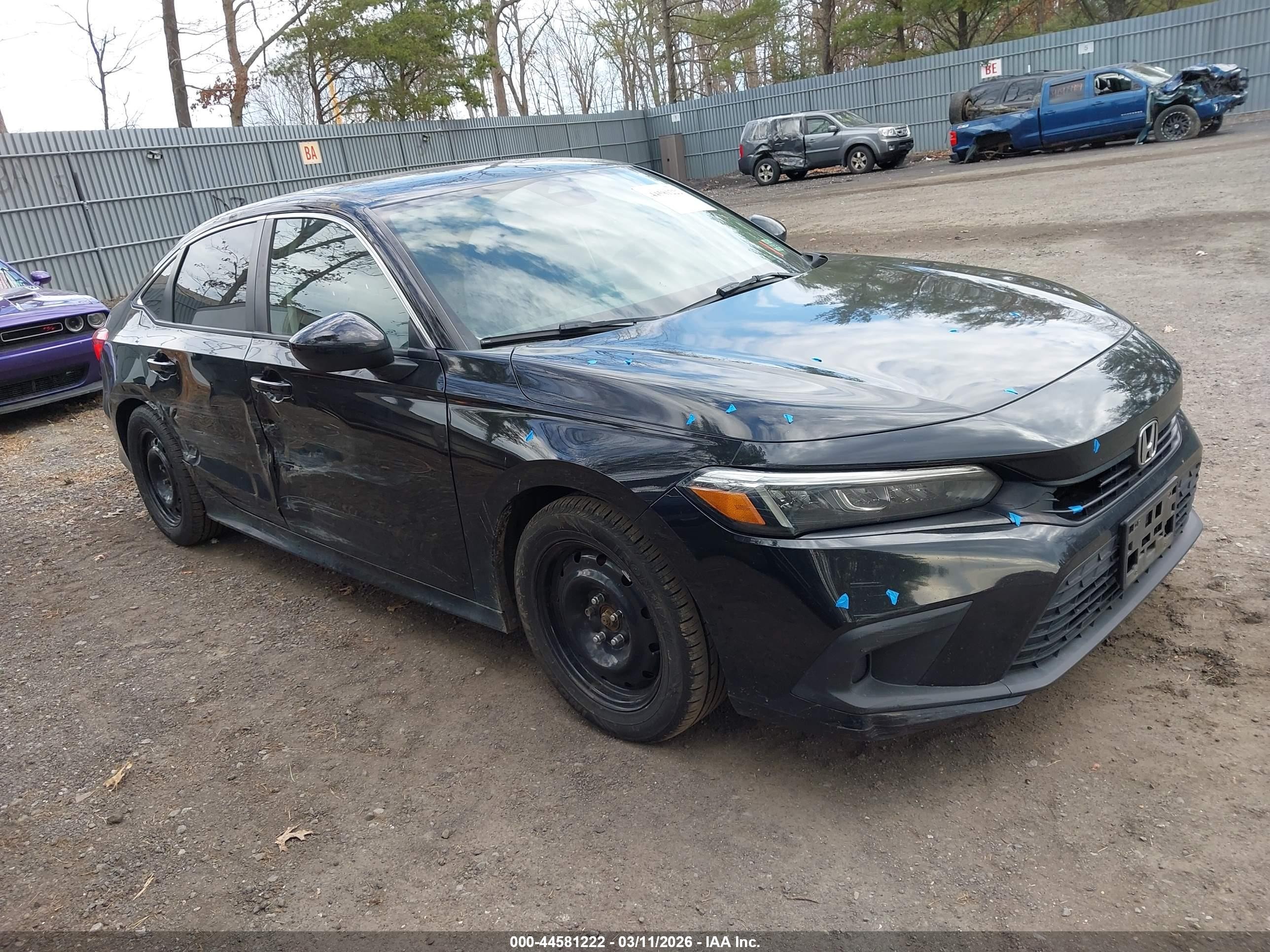 2022 Honda Civic LX, VIN 2HGFE2F26NH558617 — Side