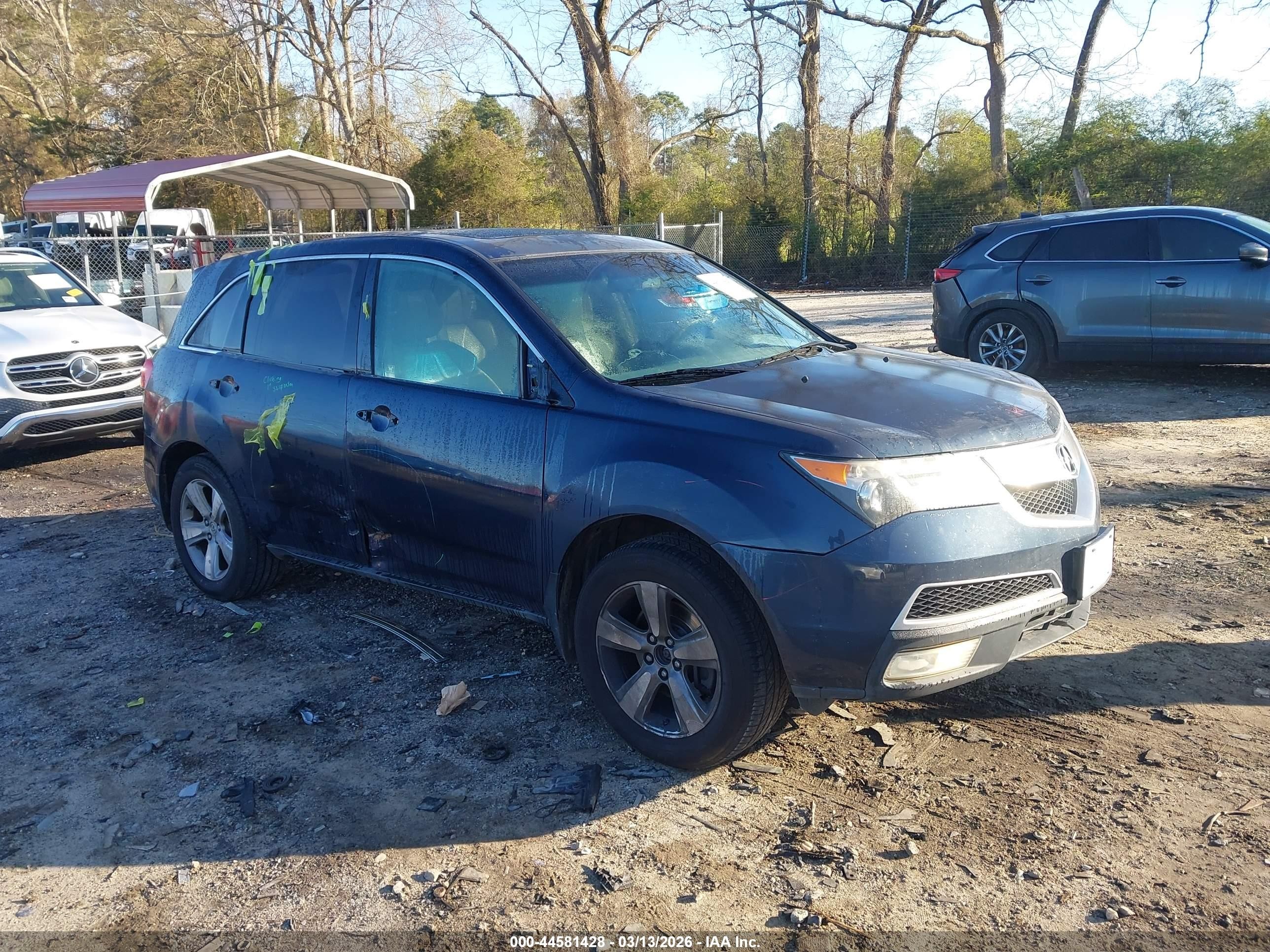 2011 Acura MDX Technology, VIN 2HNYD2H69BH510884 — Side