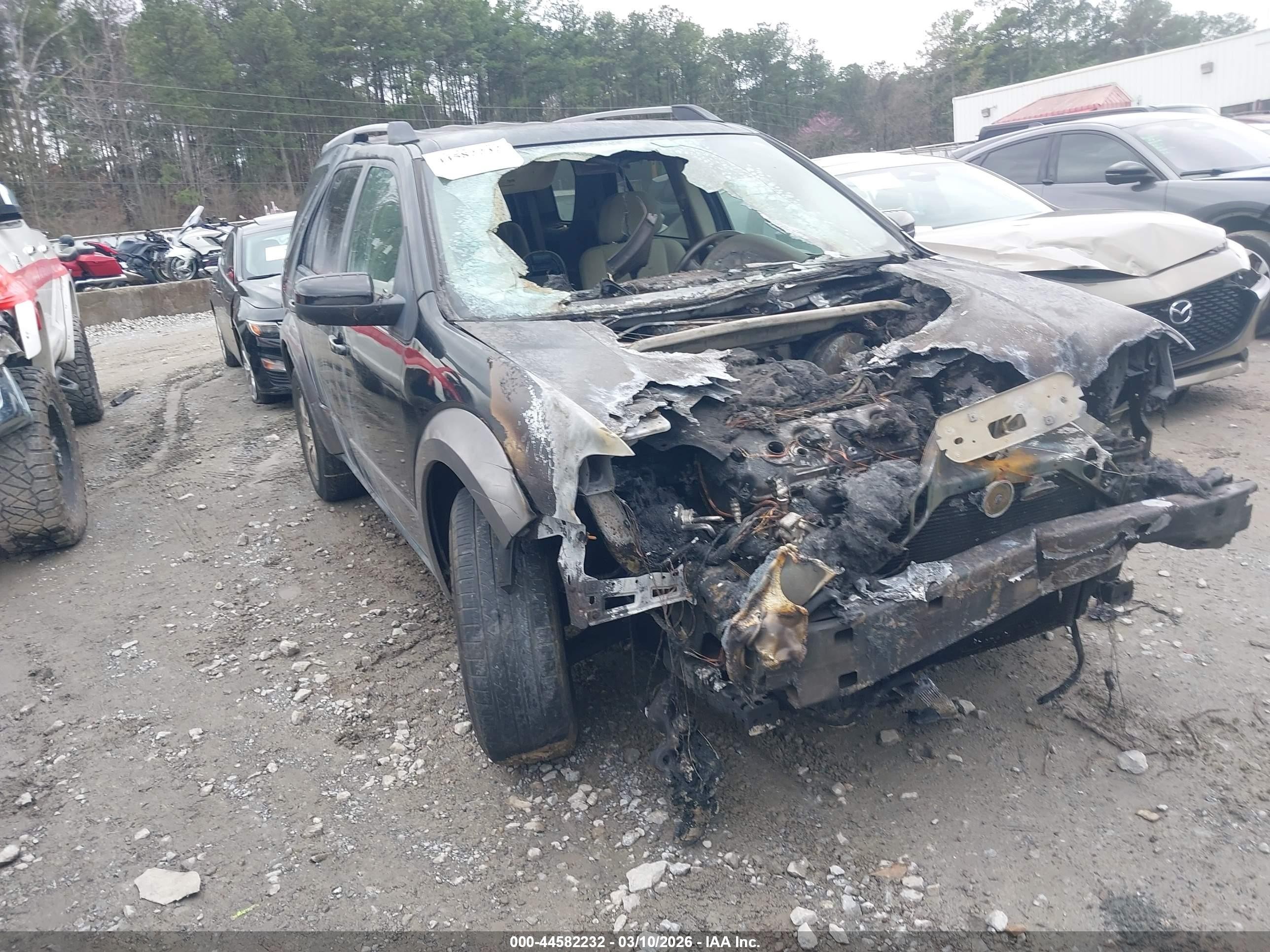 2008 Ford Taurus X SEL, VIN 1FMDK02W78GA31614 — Burn