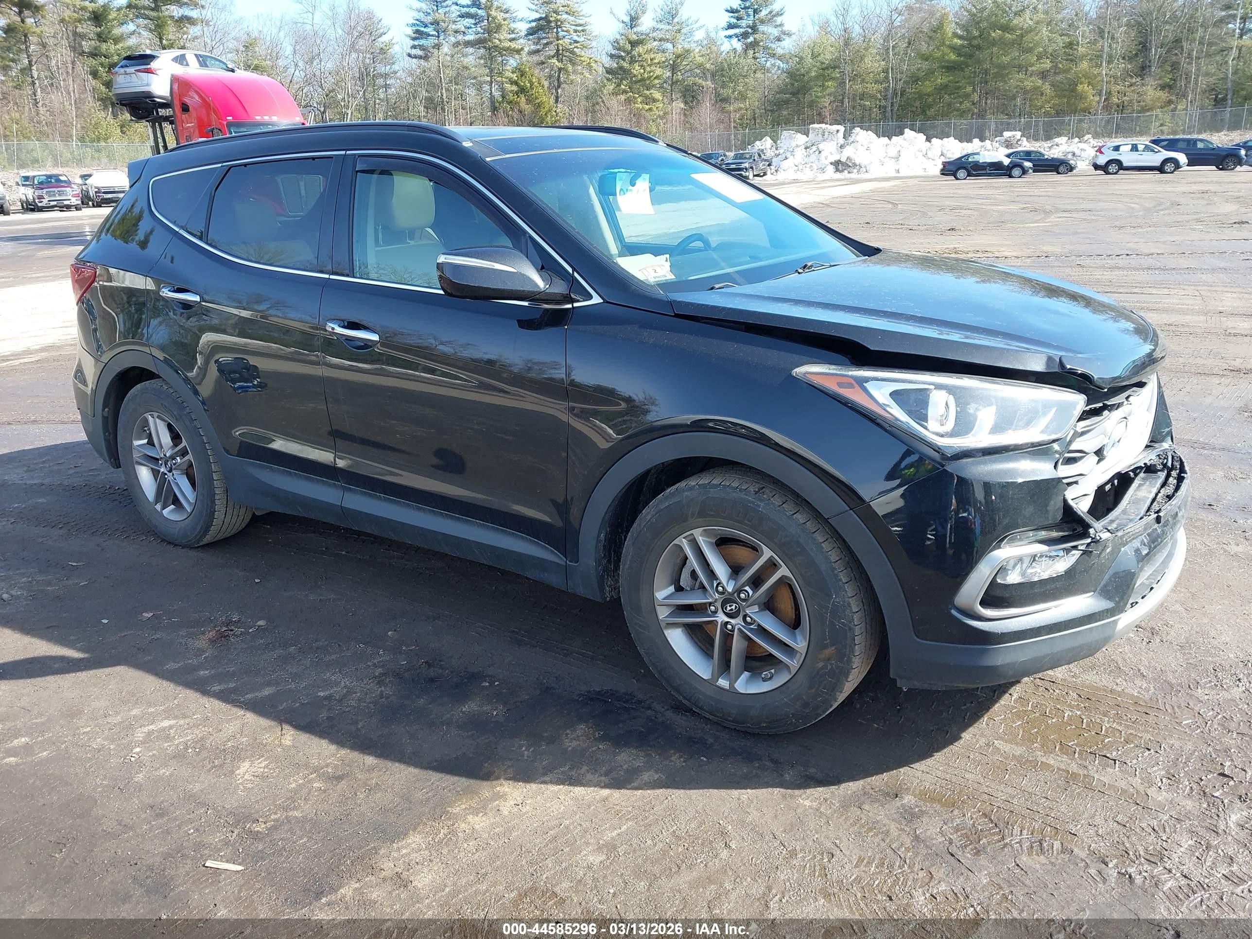 2017 Hyundai Santa Fe 2.4L, VIN 5XYZUDLB9HG383880 — Front end
