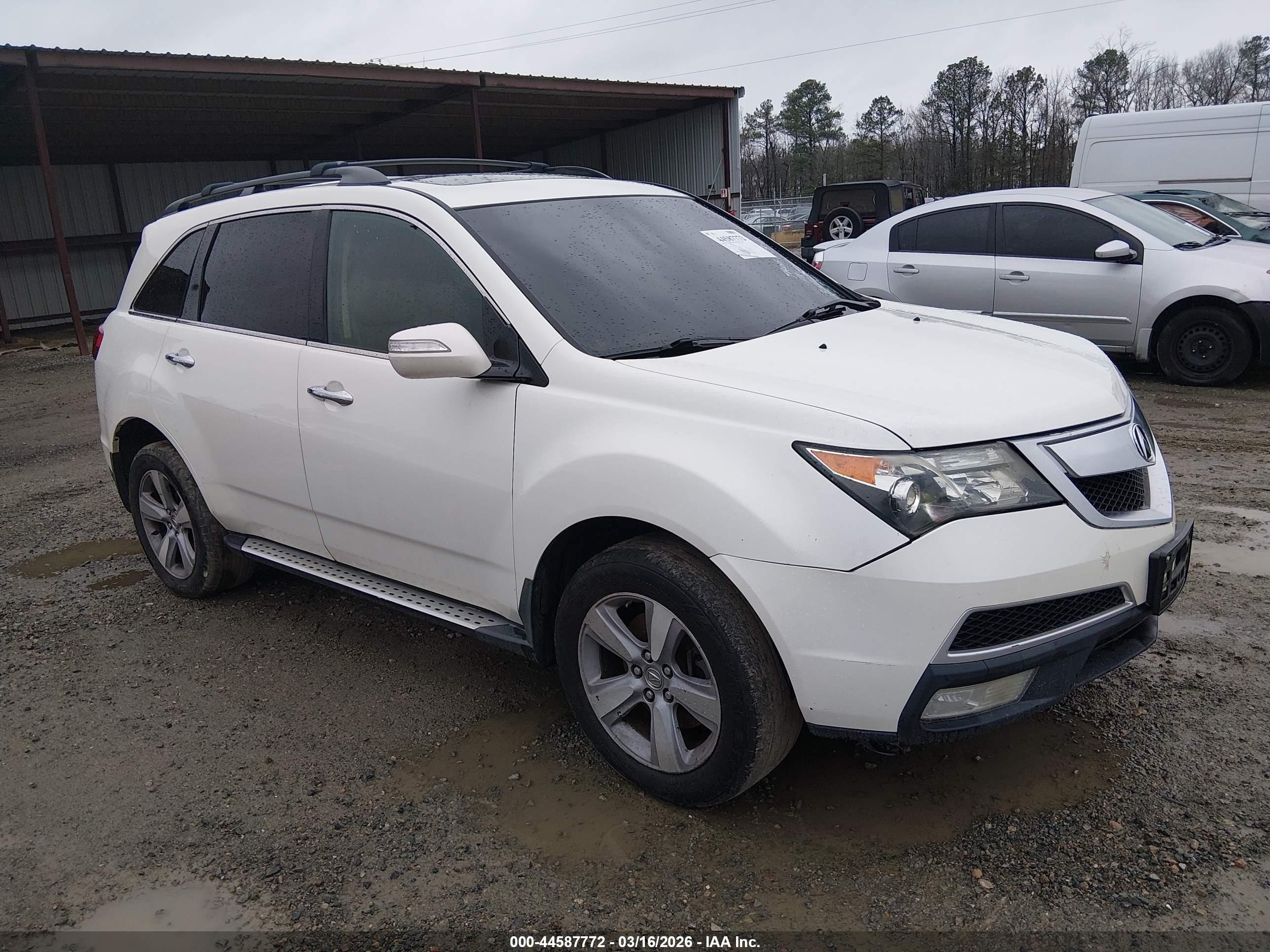 2013 Acura MDX Technology, VIN 2HNYD2H31DH511911 — Repossession
