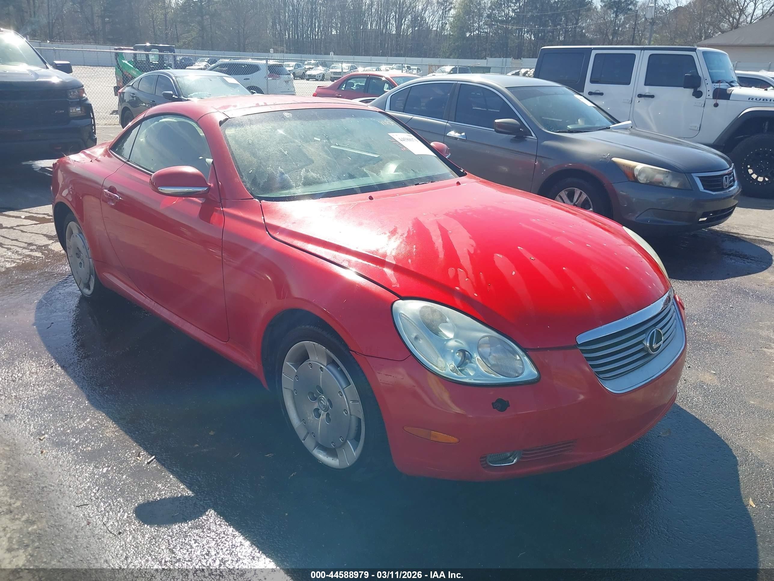 2003 Lexus SC 430, VIN JTHFN48Y630043466 — Repossession