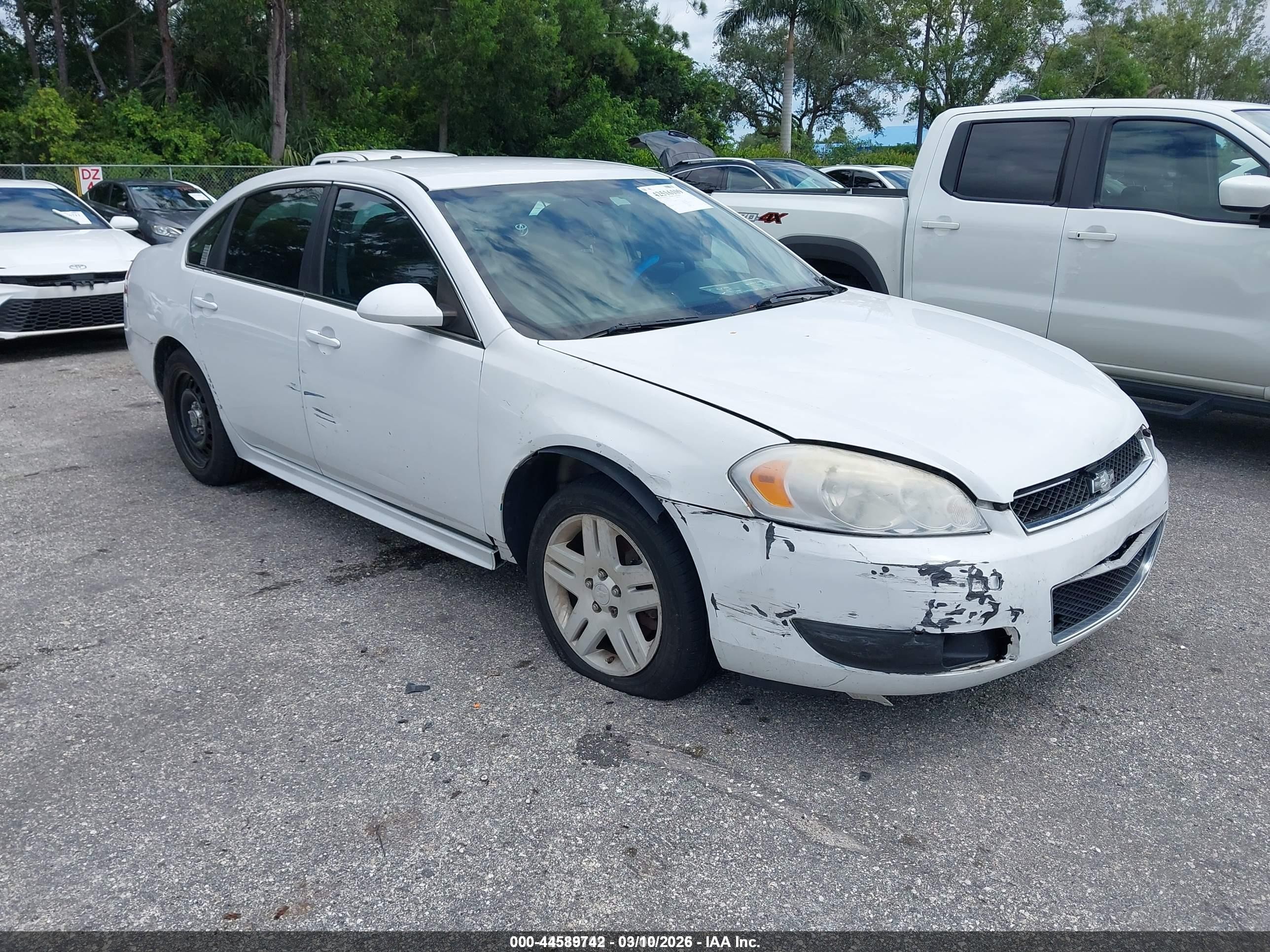 2012 Chevrolet Impala Police Police, VIN 2G1WD5E3XC1242651 — Engine fire