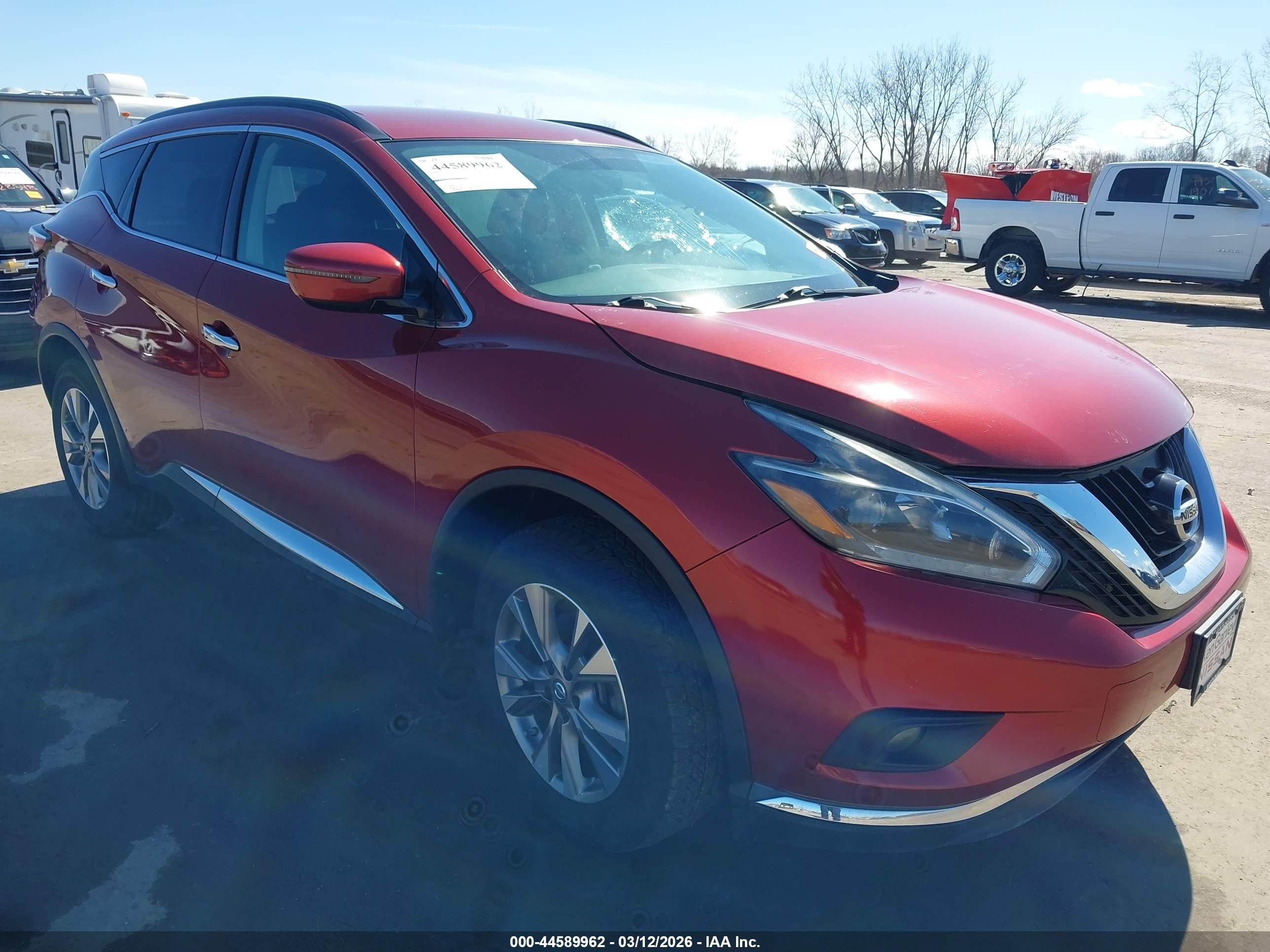 2018 Nissan Murano SL, VIN 5N1AZ2MH9JN135225 — Side