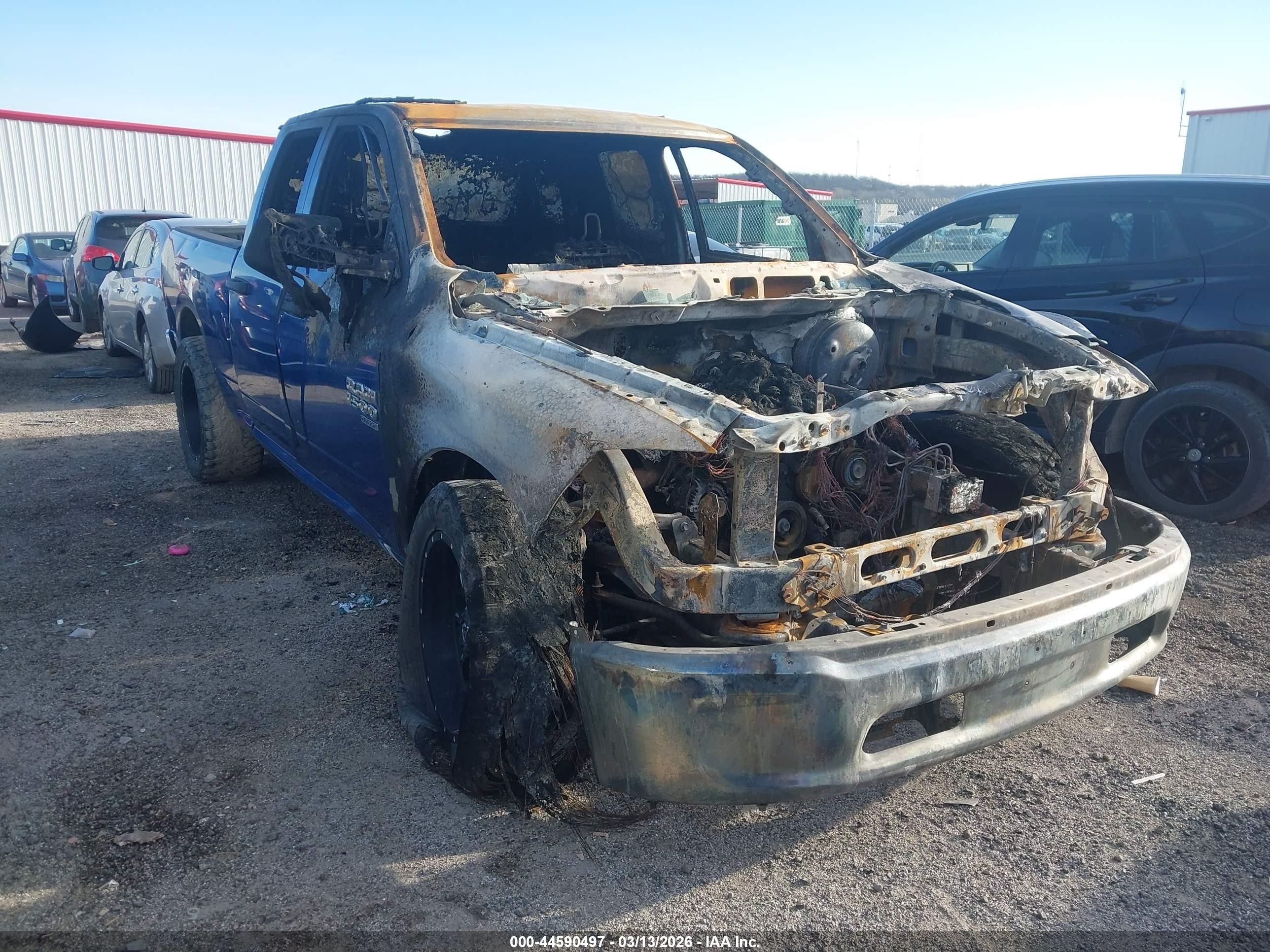 2019 Ram 1500 Tradesman, VIN 1C6RR6FG6KS594337 — Burn