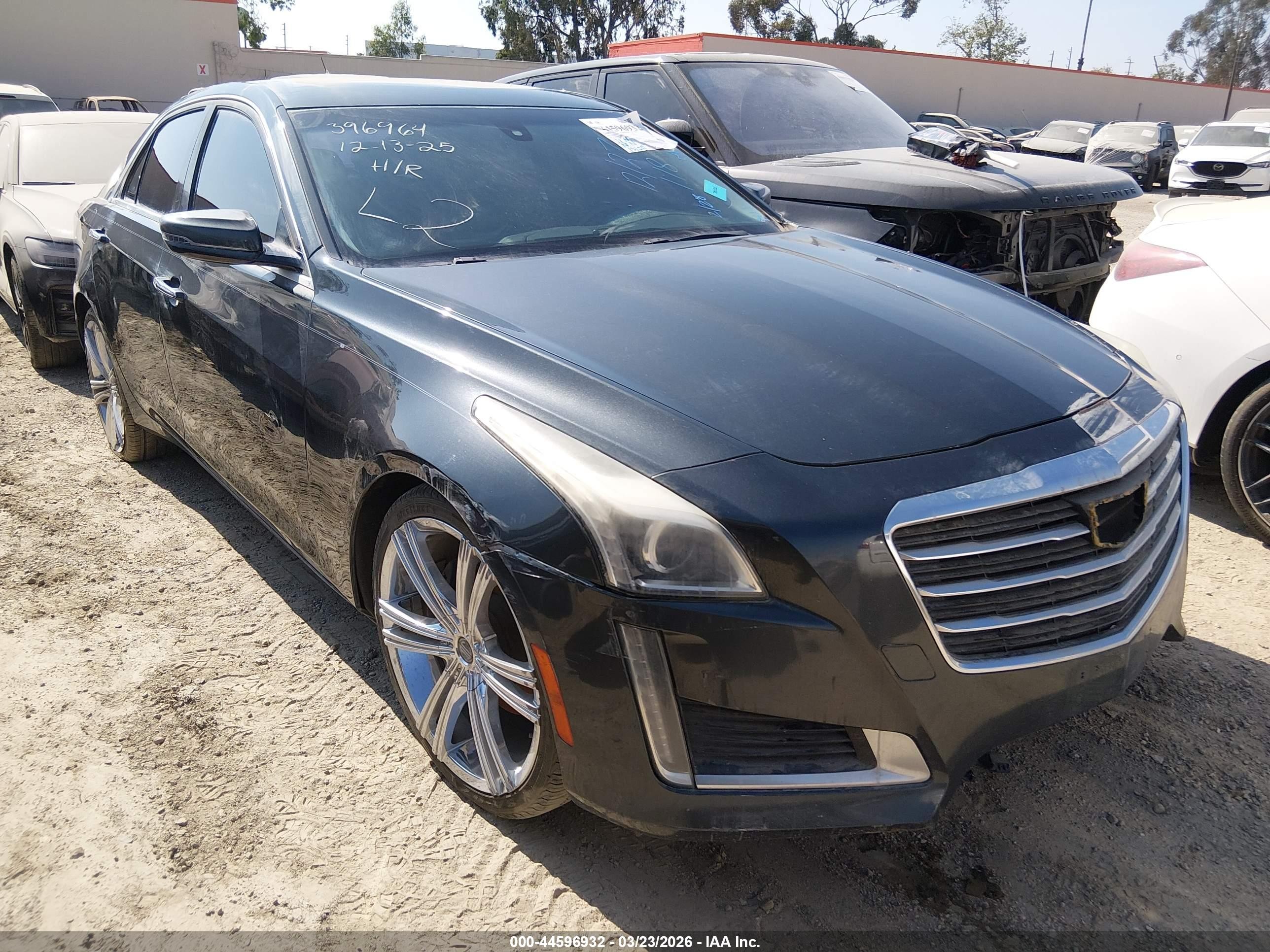 2015 Cadillac CTS RWD, VIN 1G6AP5SX0F0107925 — Theft recovery