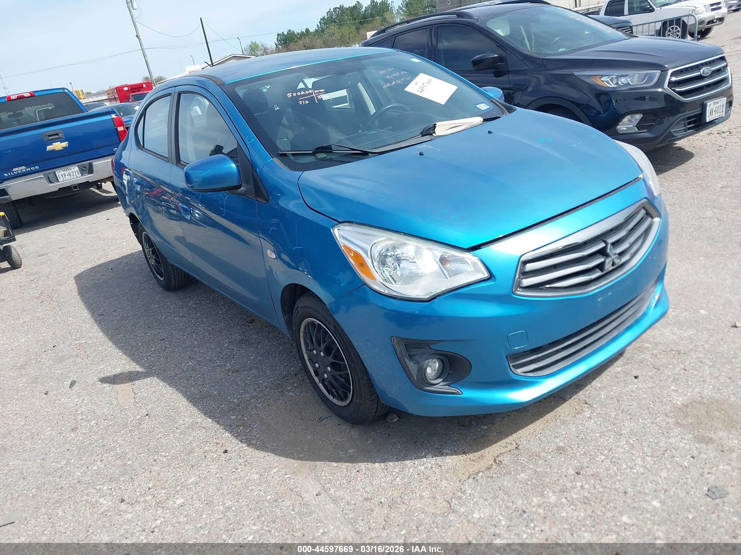 2017 Mitsubishi Mirage ES, VIN ML32F3FJ3HHF05283 — Rear end