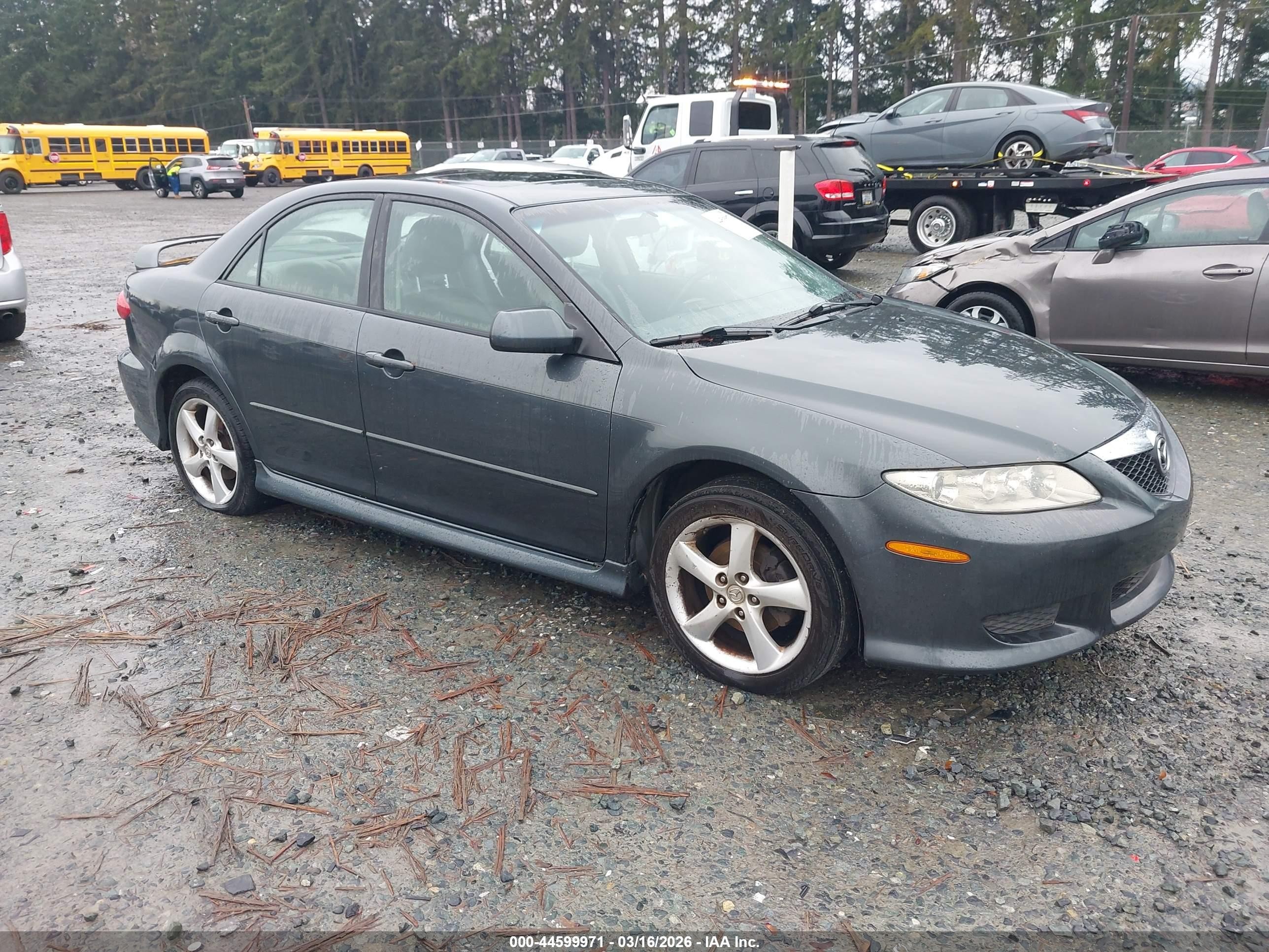 2003 Mazda 6 i Sport VE, VIN 1YVHP80C035M21662 — Rear end